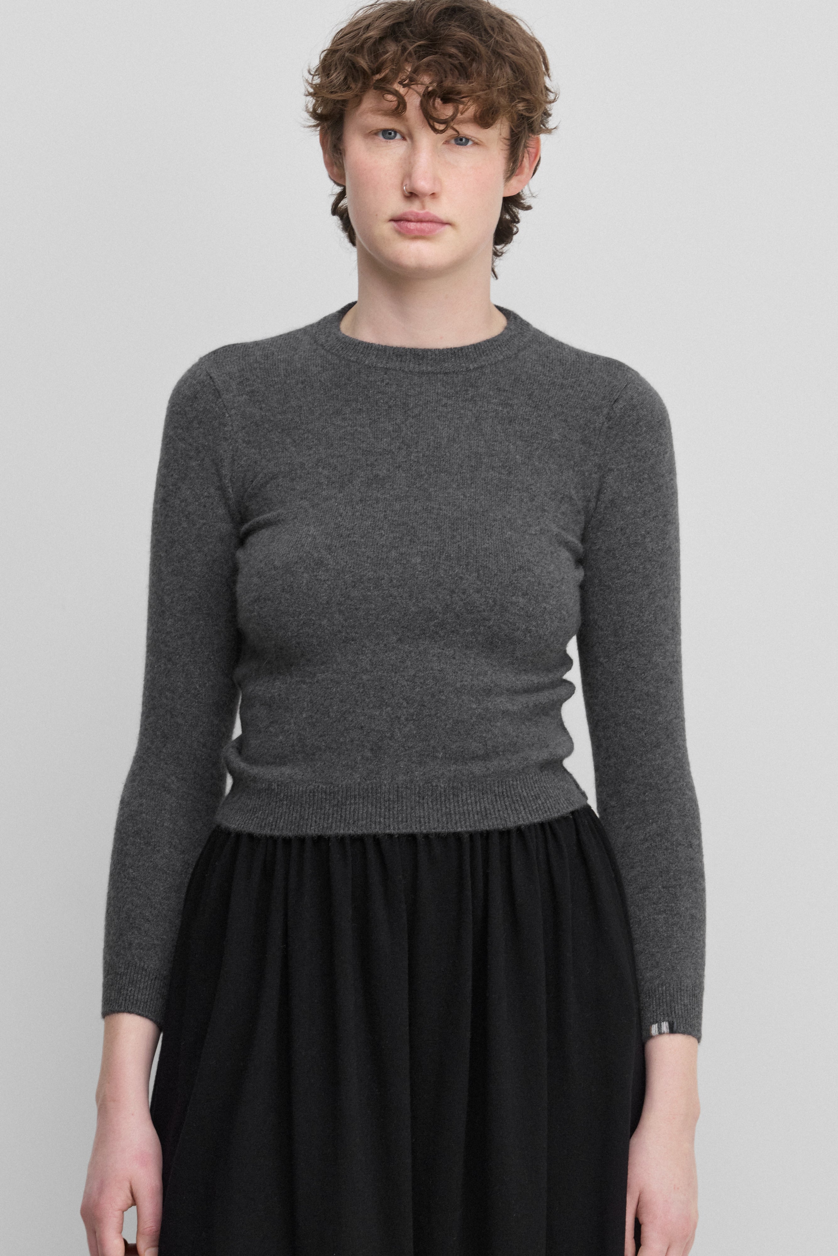 extreme cashmere petite crew sweater cropped – 98 kid – extreme