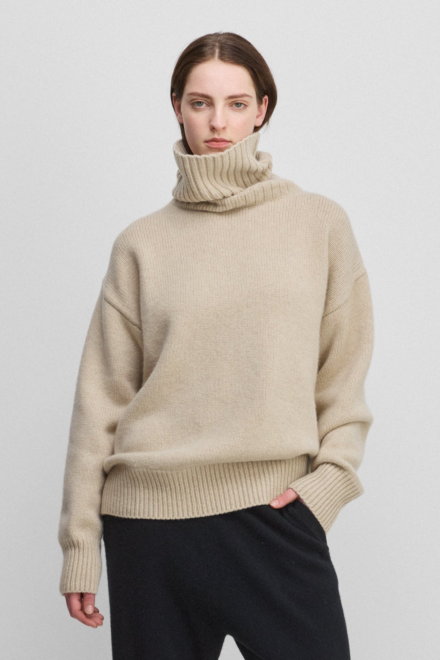 extreme cashmere turtleneck sweater chunky oversize xtra – extreme
