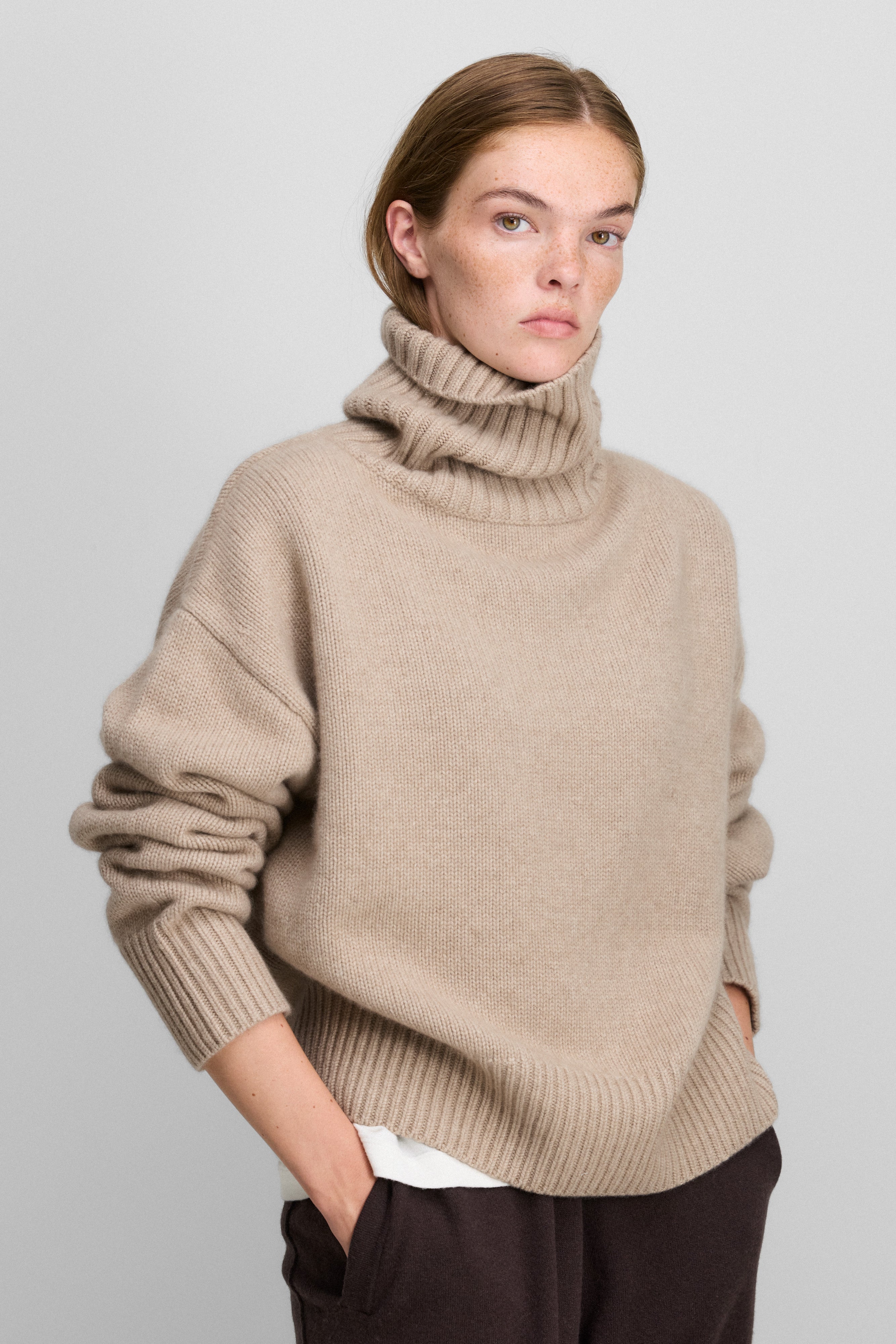 extreme cashmere turtleneck sweater n434 crop xtra