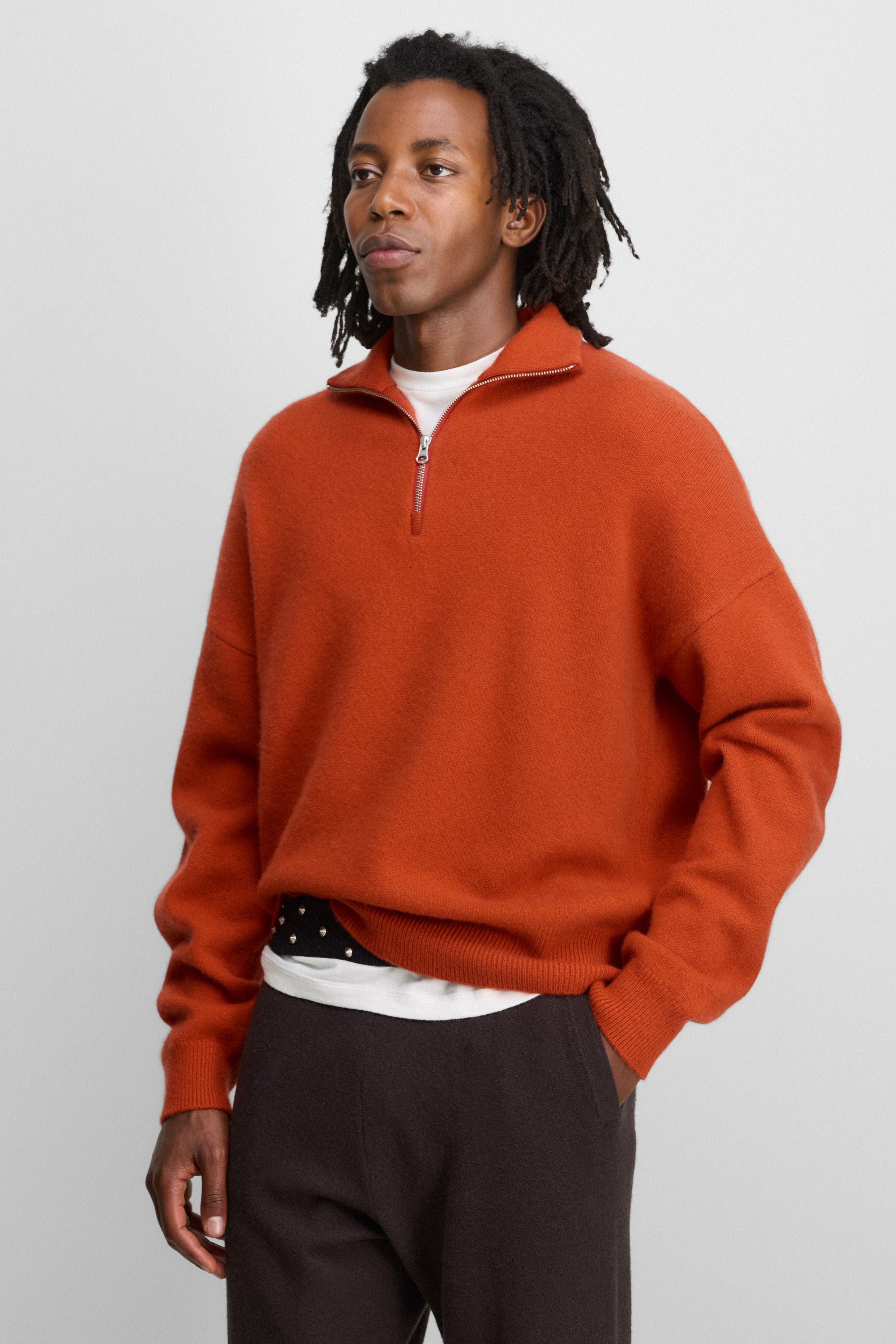 extreme cashmere half-zip sweater unisex – 235 hike