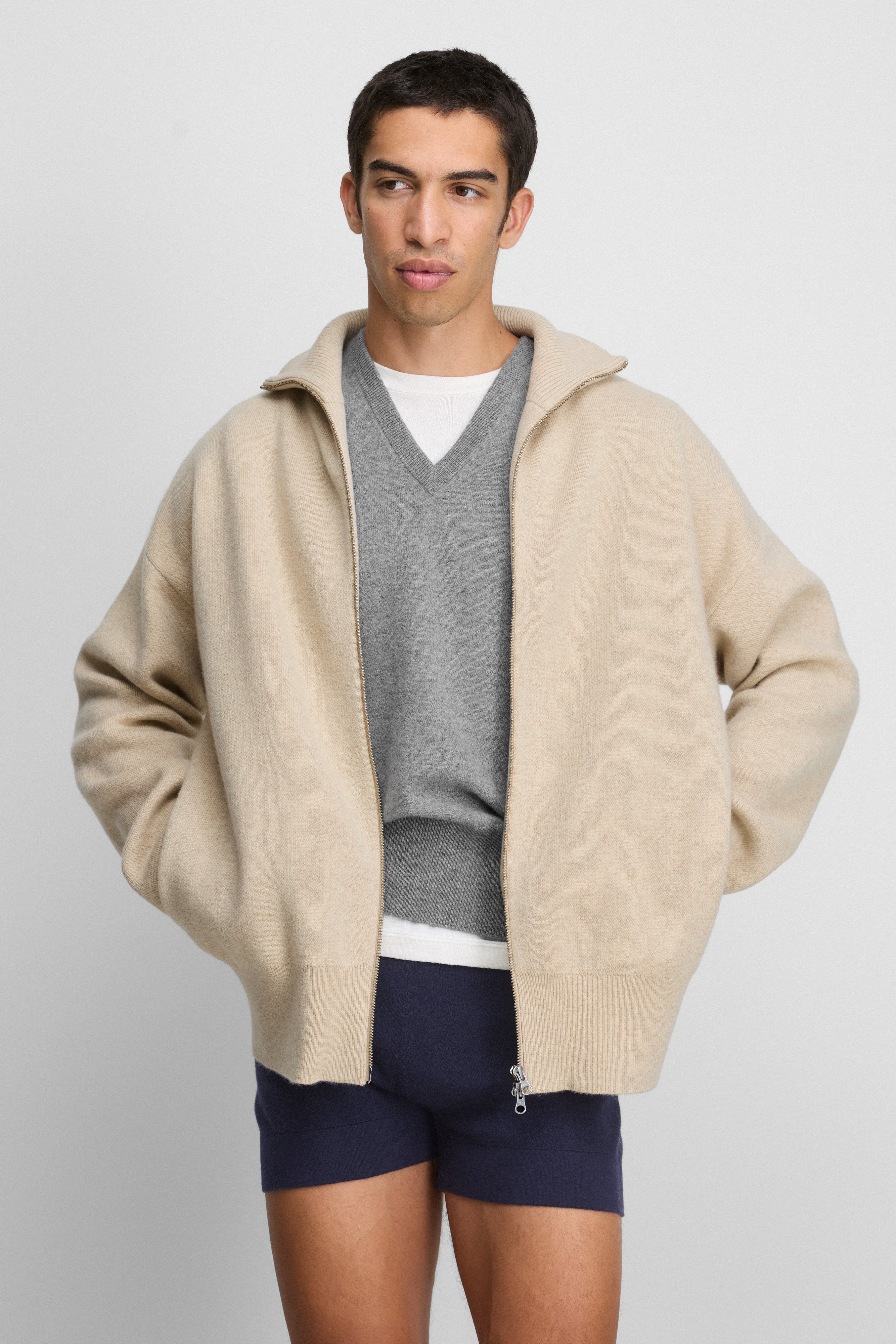 【yu-ka】extremecashmere extreme cashmere zip-up cardigan pure – 319 xtra out – extreme