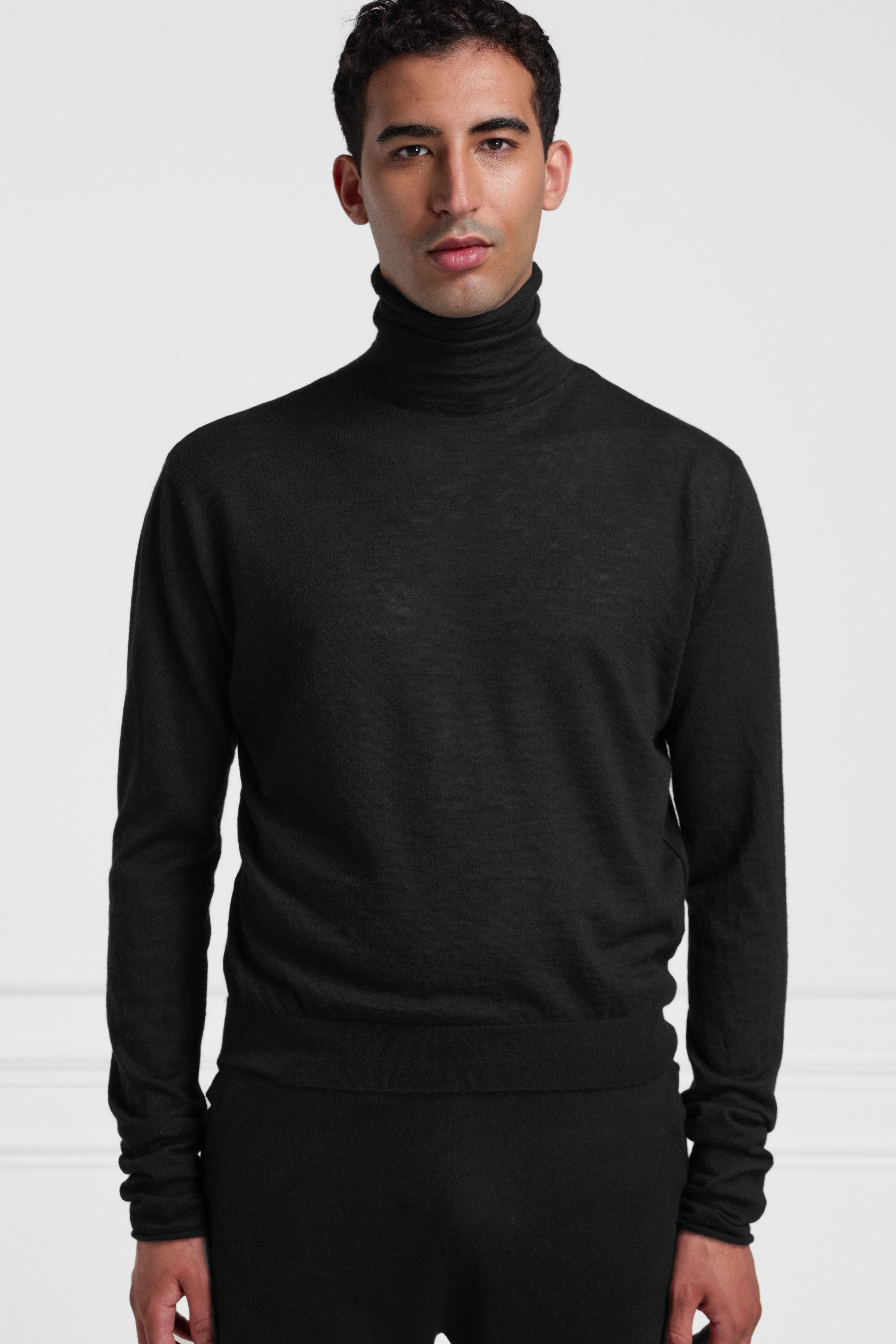 extreme cashmere turtleneck top sheer 365 thunder