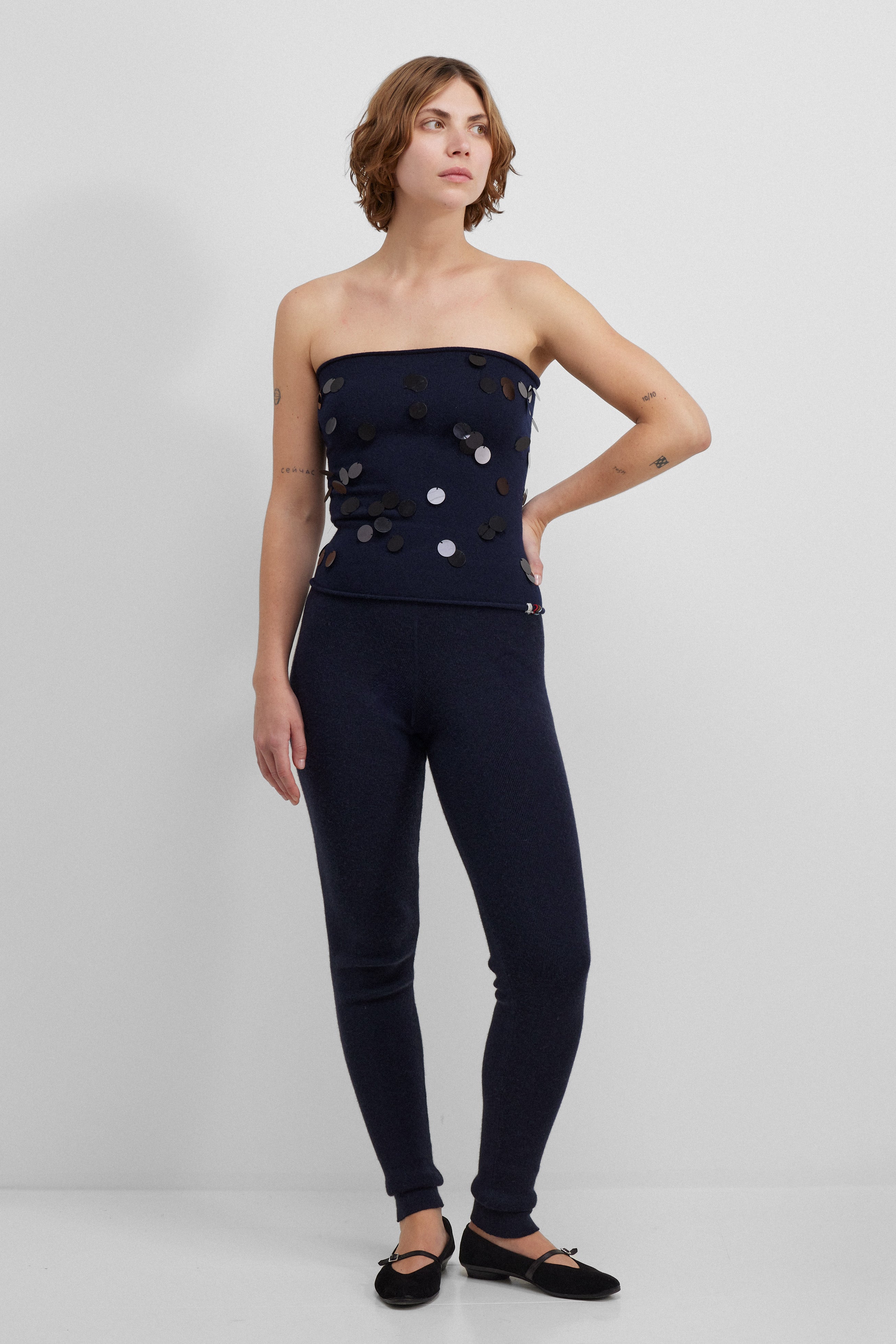 extreme cashmere cotton-cashmere leggings n°296 rhythm