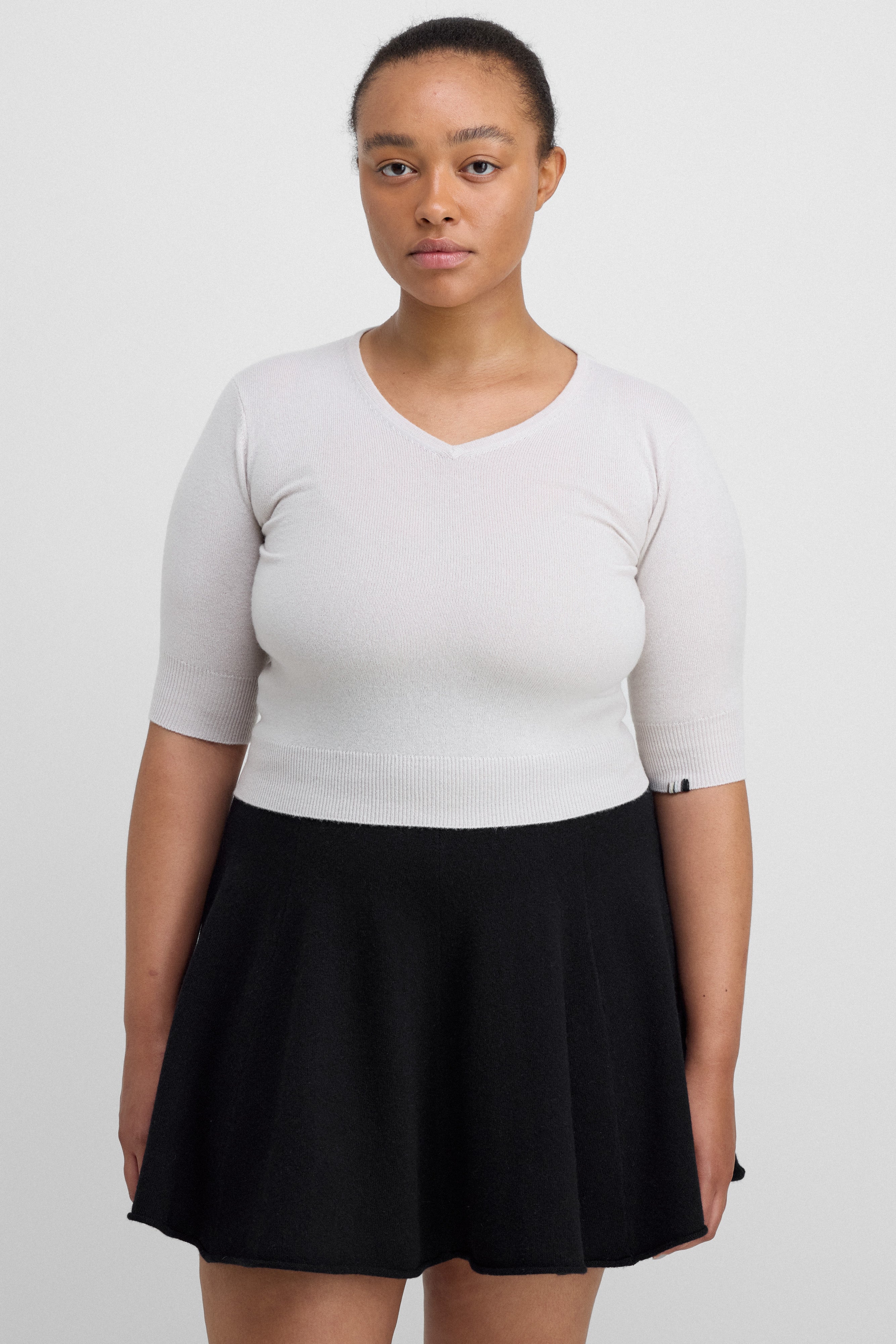 extreme cashmere short-sleeved sweater light – 400 mel