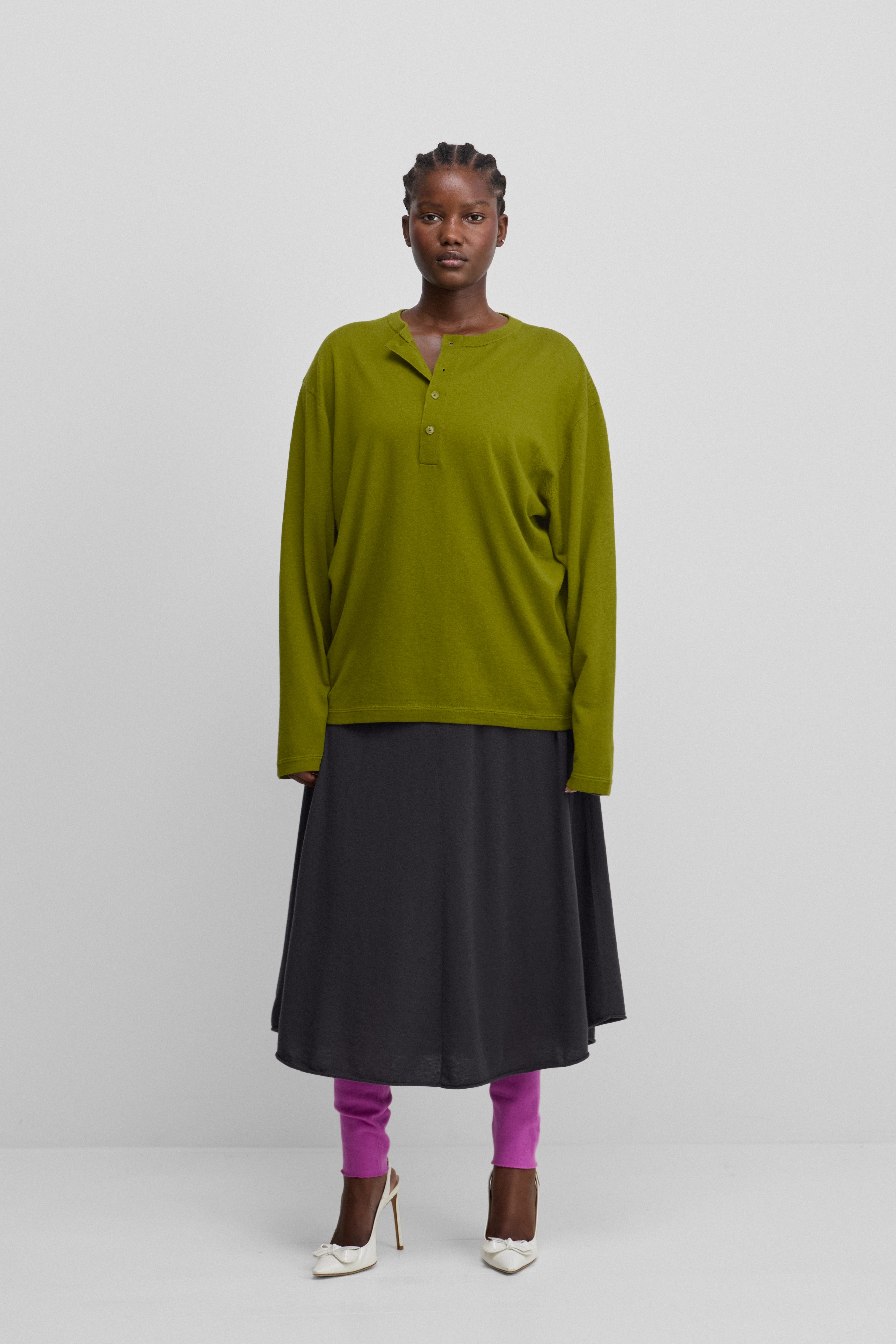 カットソー(長袖+七分) CLANE CASHOUR CUT TOPS 綿100％ Tシャツ 七分袖 レディース カットソー トップス (メール便