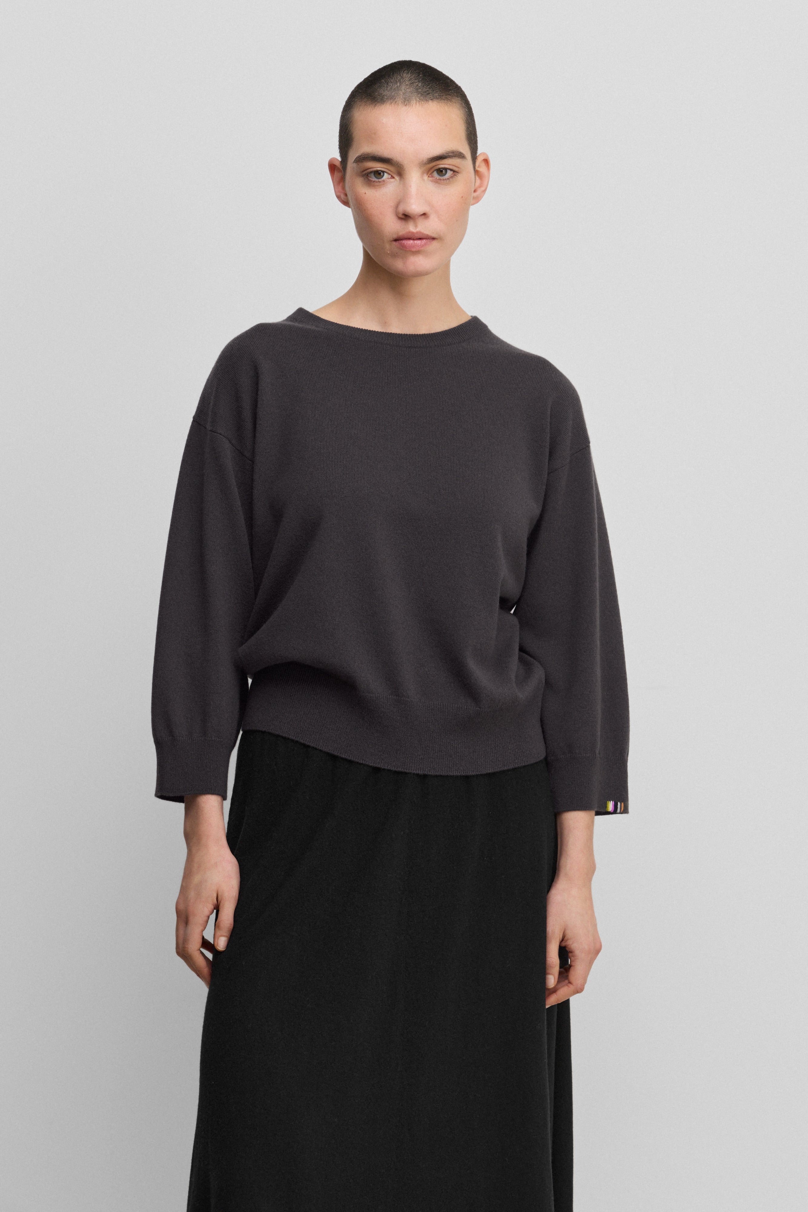 extreme cashmere leichter 7/8-arm pullover 398 jewel – extreme