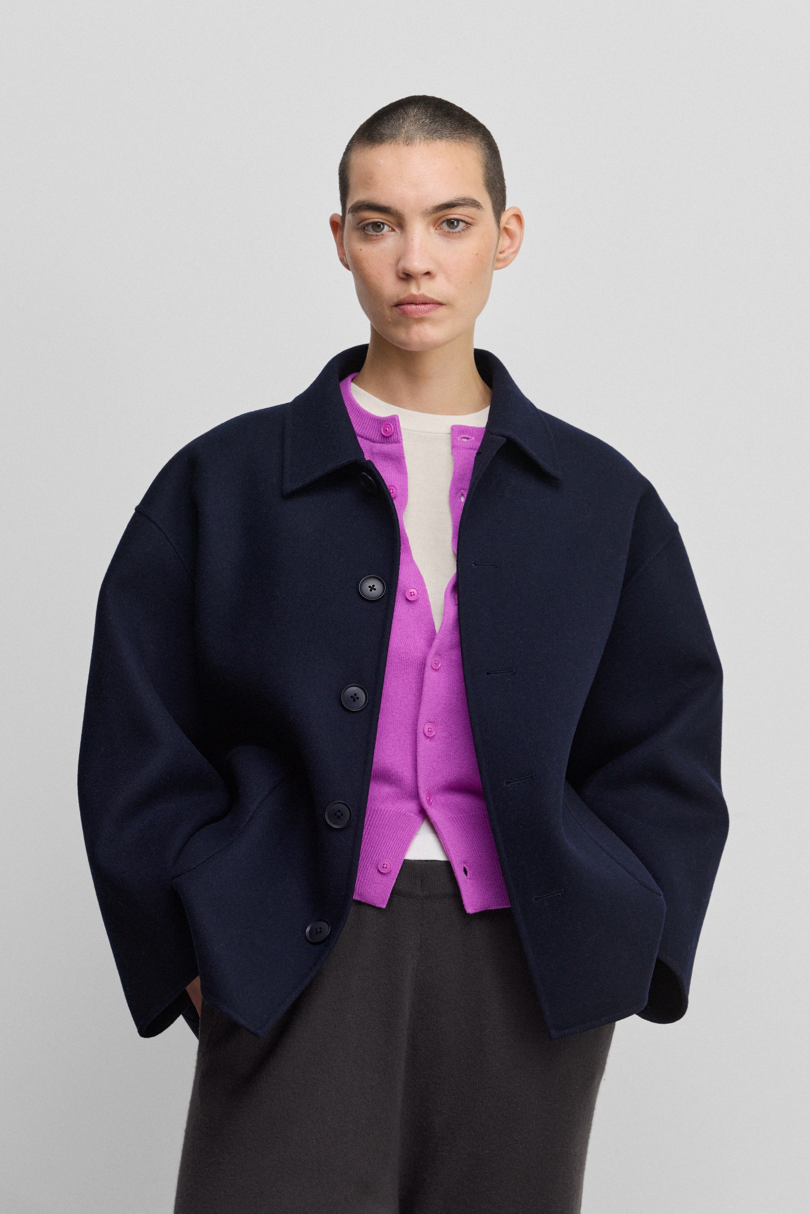 【新品未使用】NICENESS LAURENT Cashmere Jacket extreme cashmere double-face jacket – n427 maker – extreme cashmere x