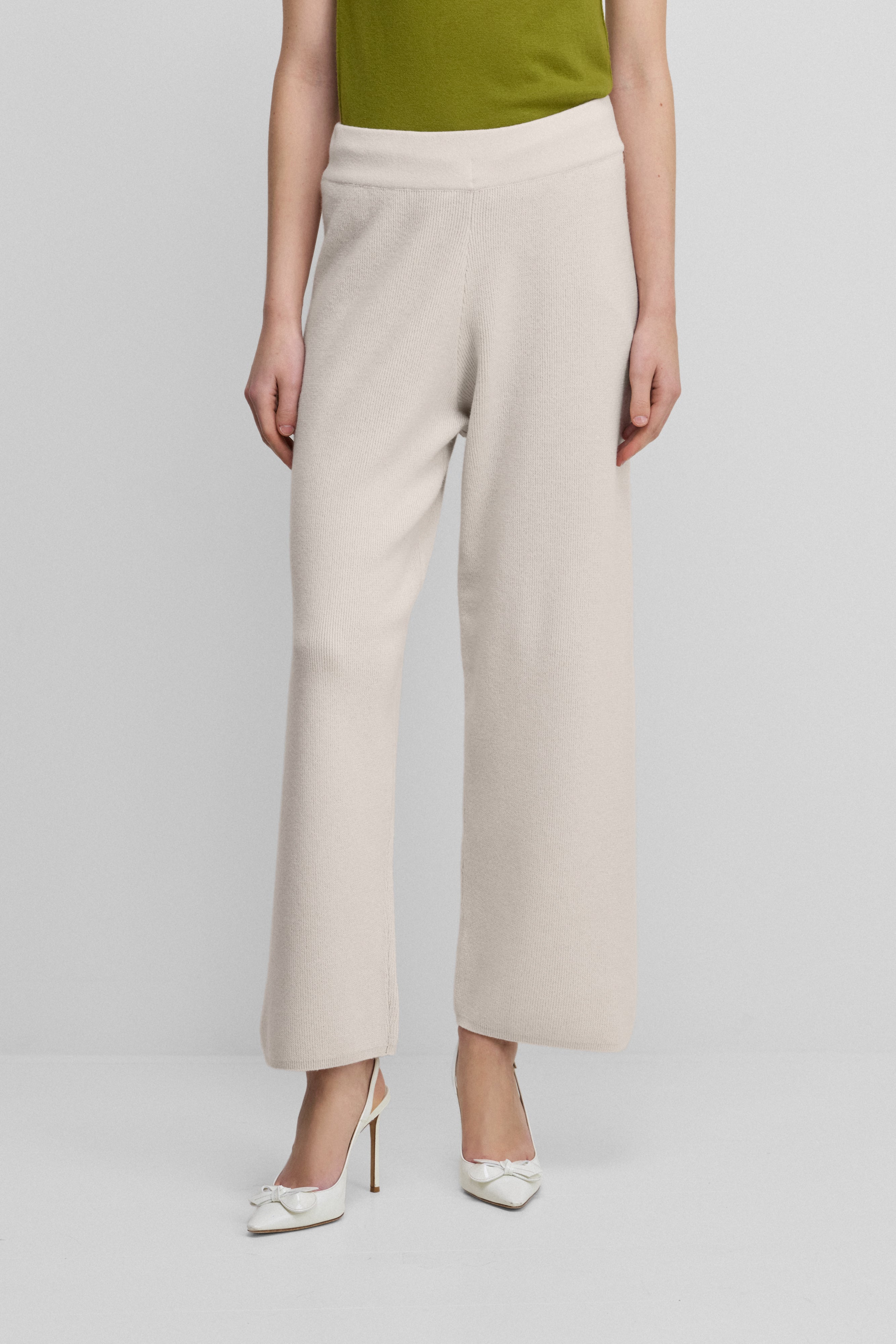 extreme cashmere wide-leg pants ribbed – 387 strut – extreme