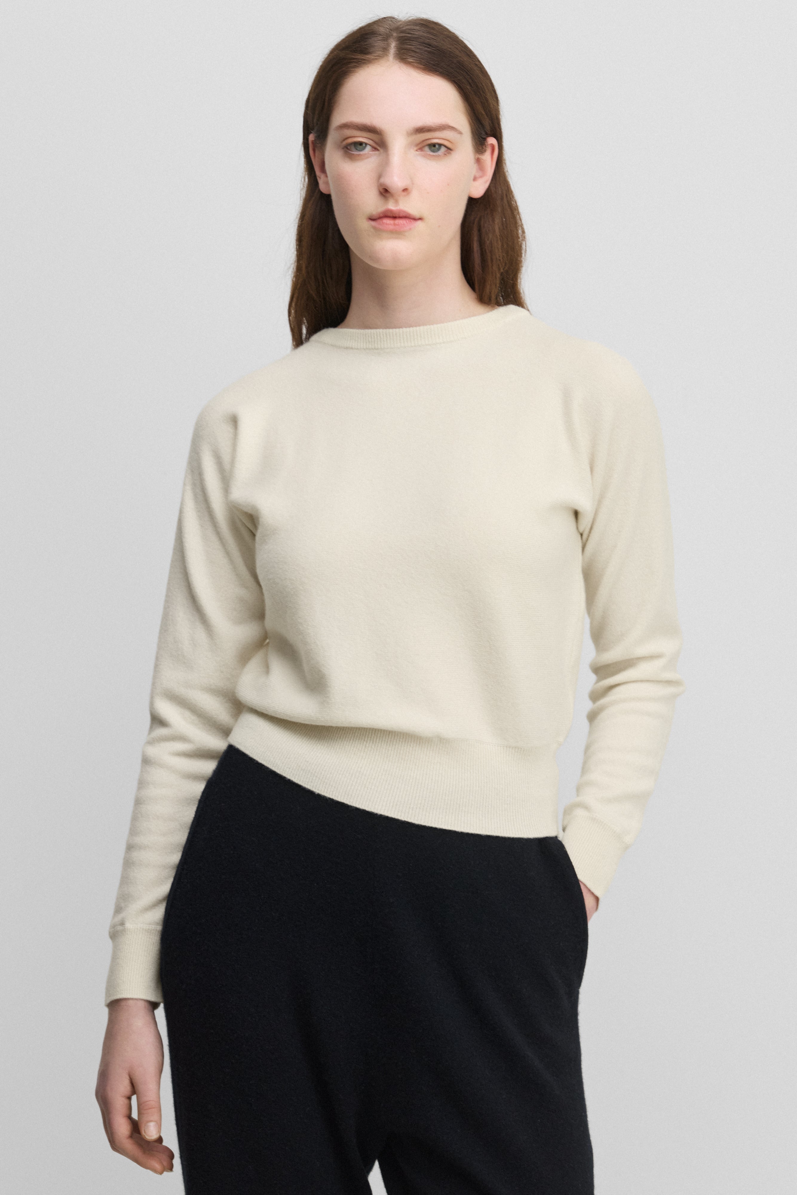 extreme cashmere crewneck sweater petite – 382 belle – extreme
