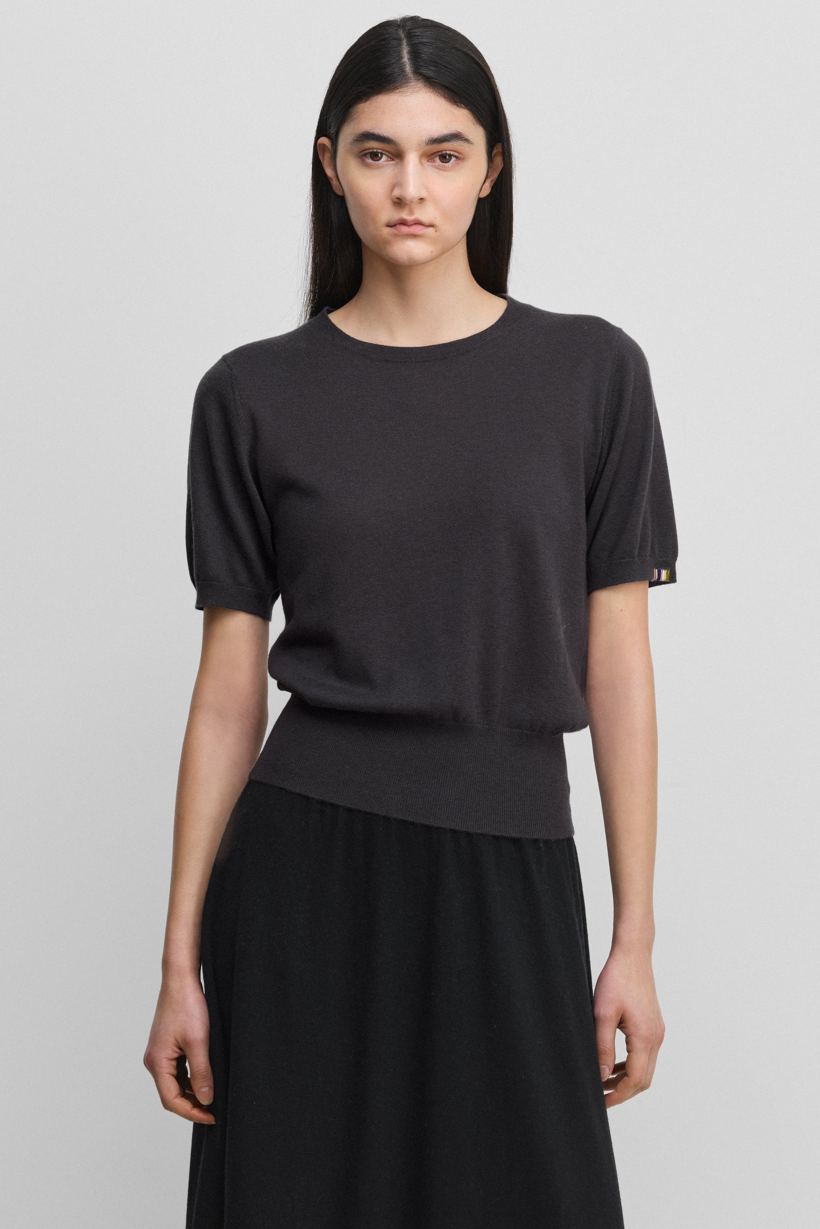 extreme cashmere short-sleeved wool sweater 416 noor – extreme