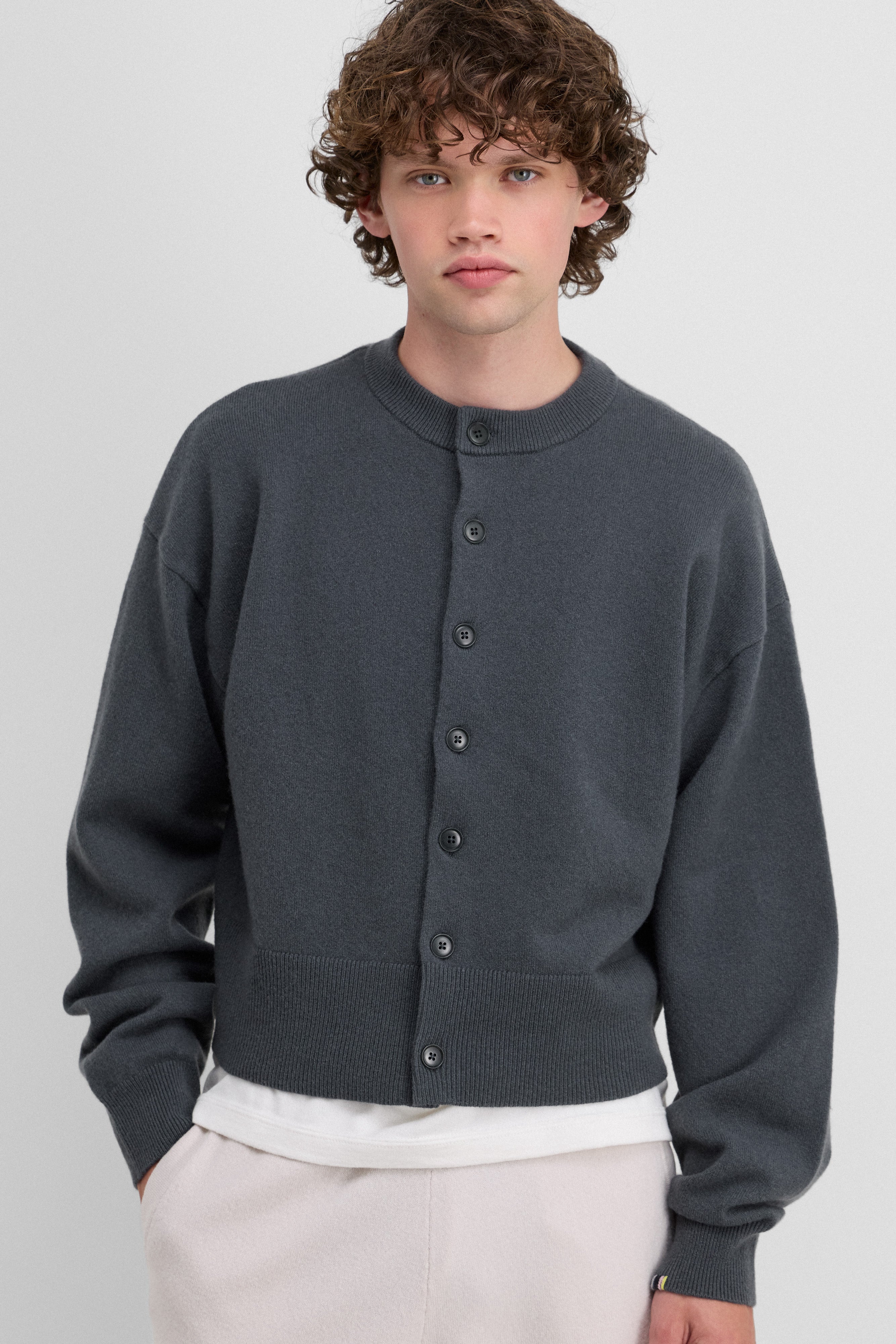 extreme cashmere crew cardigan button-up – 170 chou