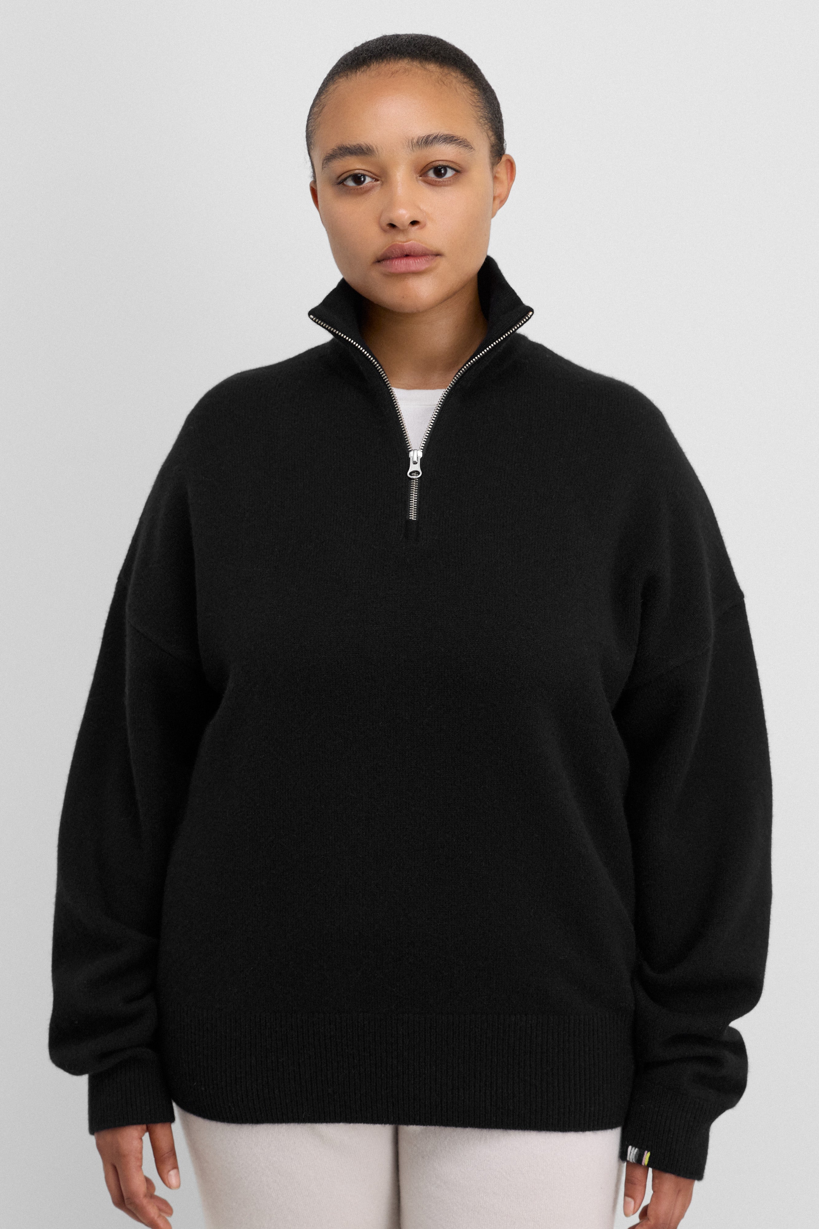 extreme cashmereニットoversize xtra extreme cashmere half-zip sweater unisex – 235 hike