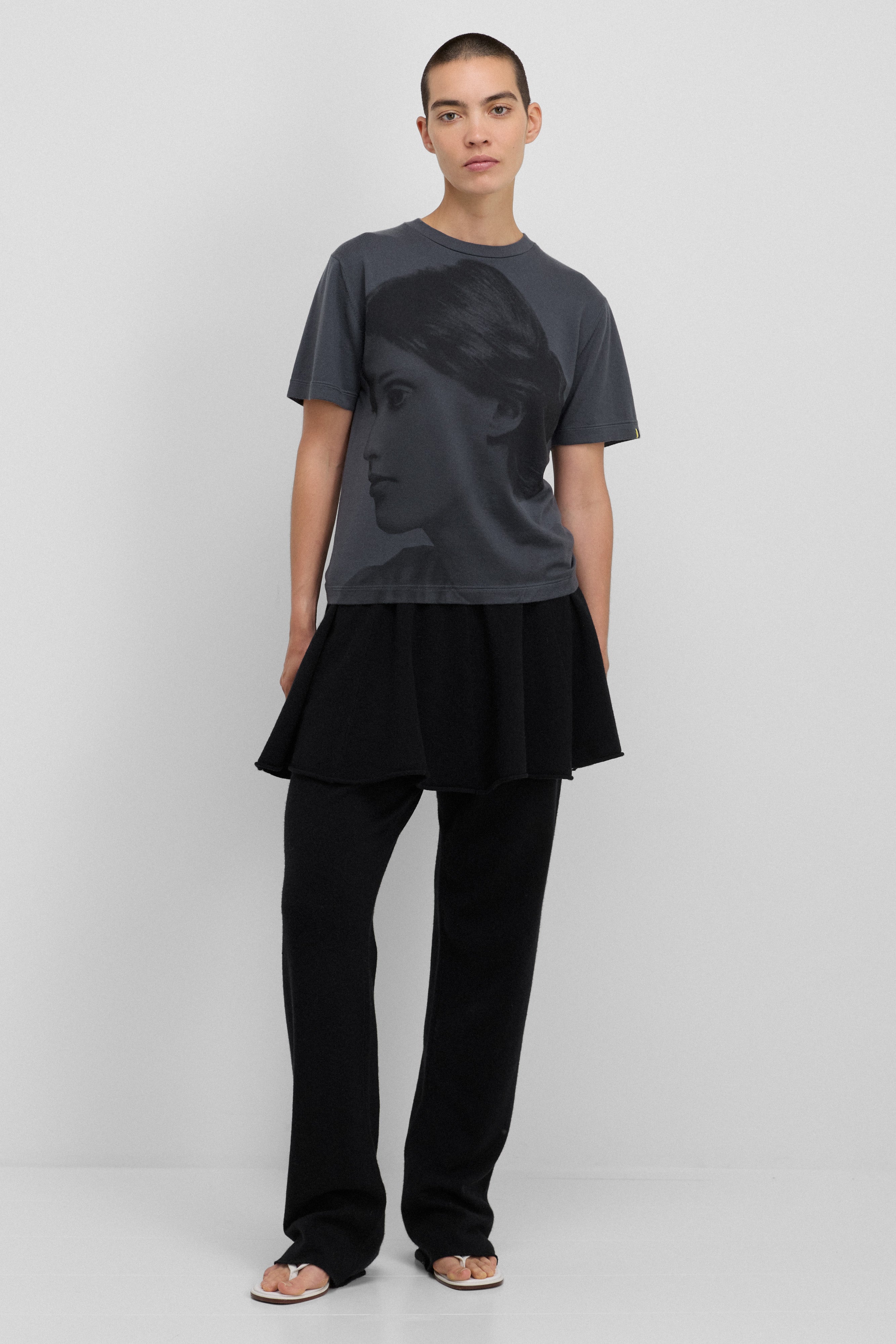 extreme cashmere t-shirt 268 cuba virginia woolf print
