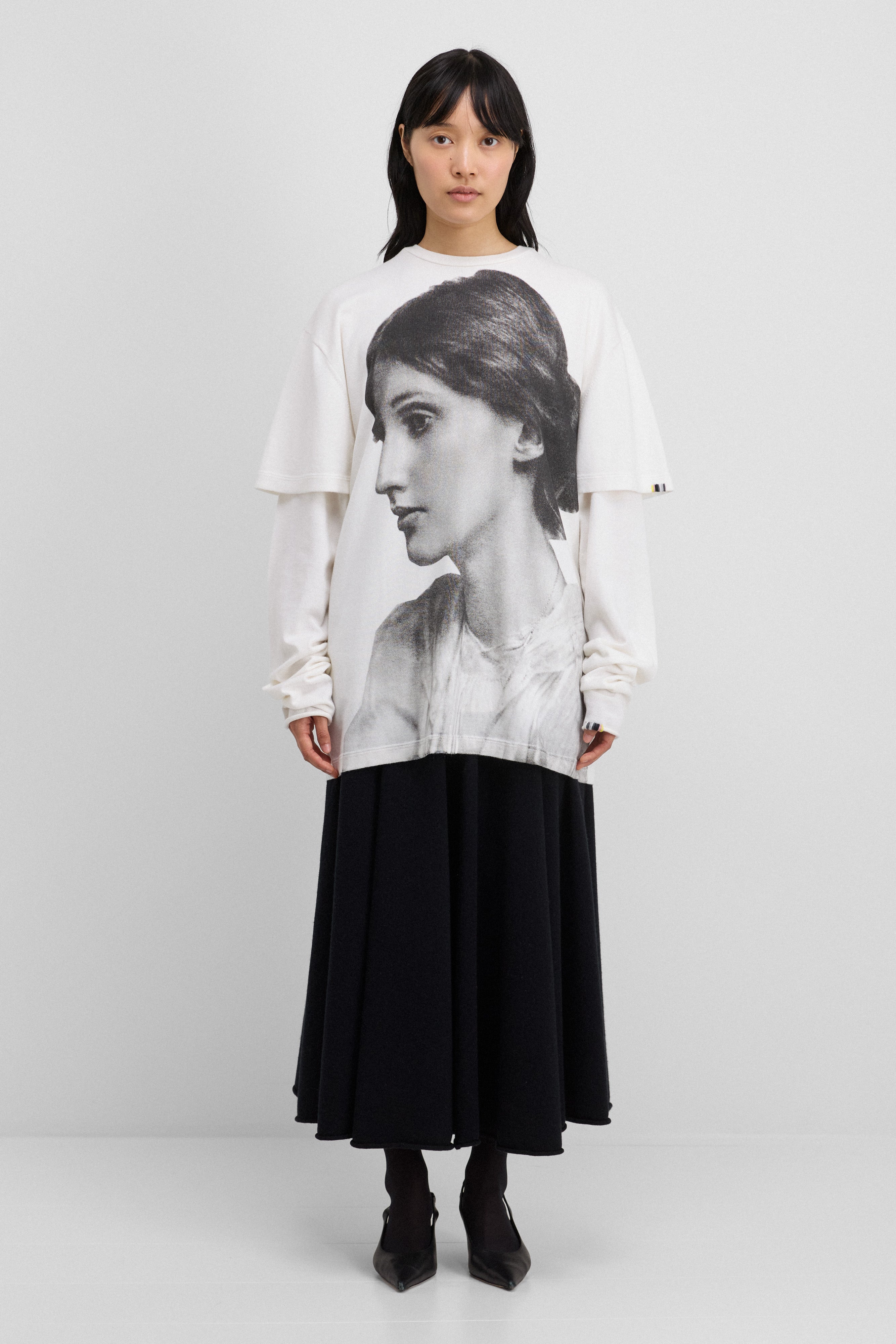 extreme cashmere t-shirt n269 rik virginia woolf print