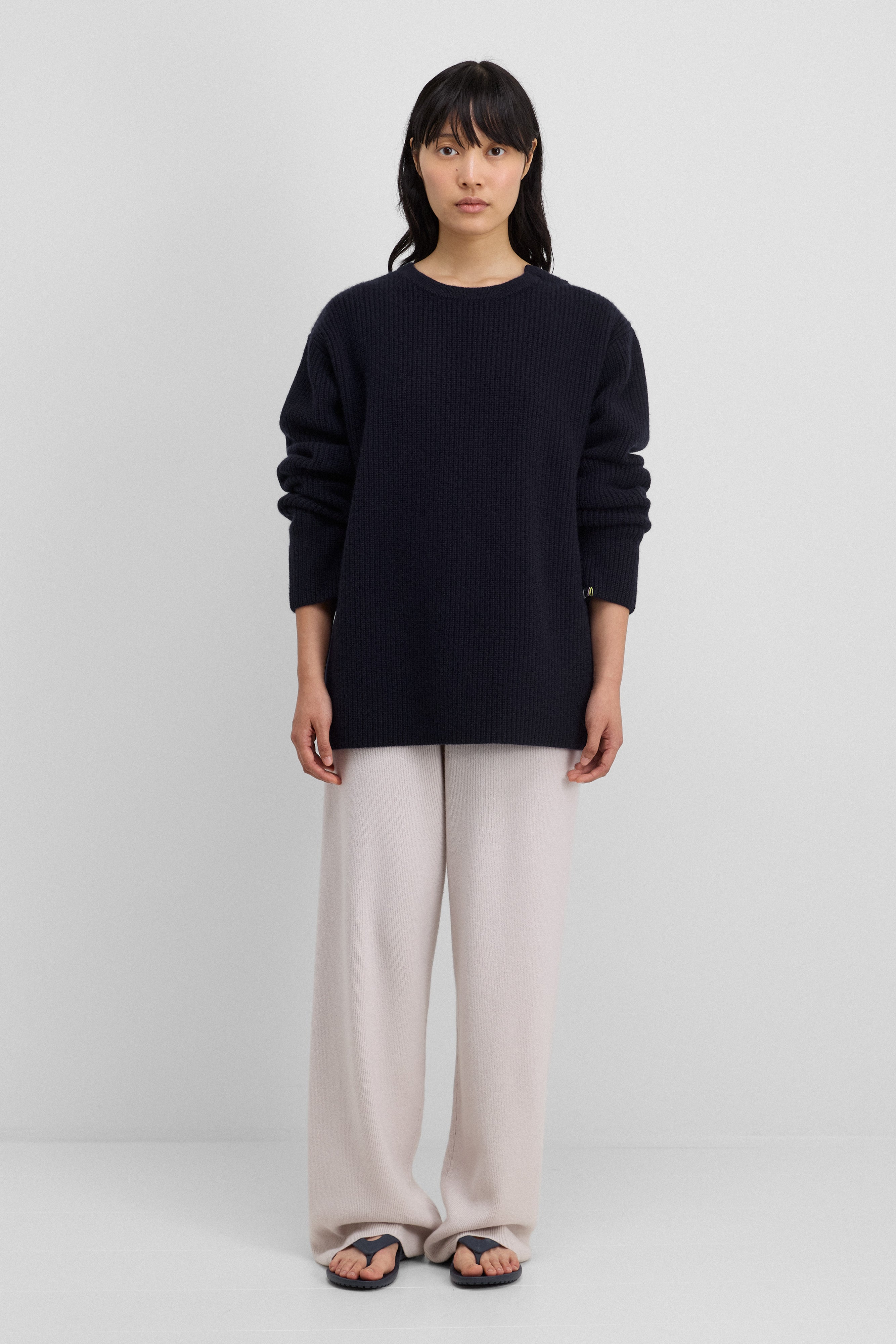 extreme cashmere crew sweater ribbed pure – 356 you