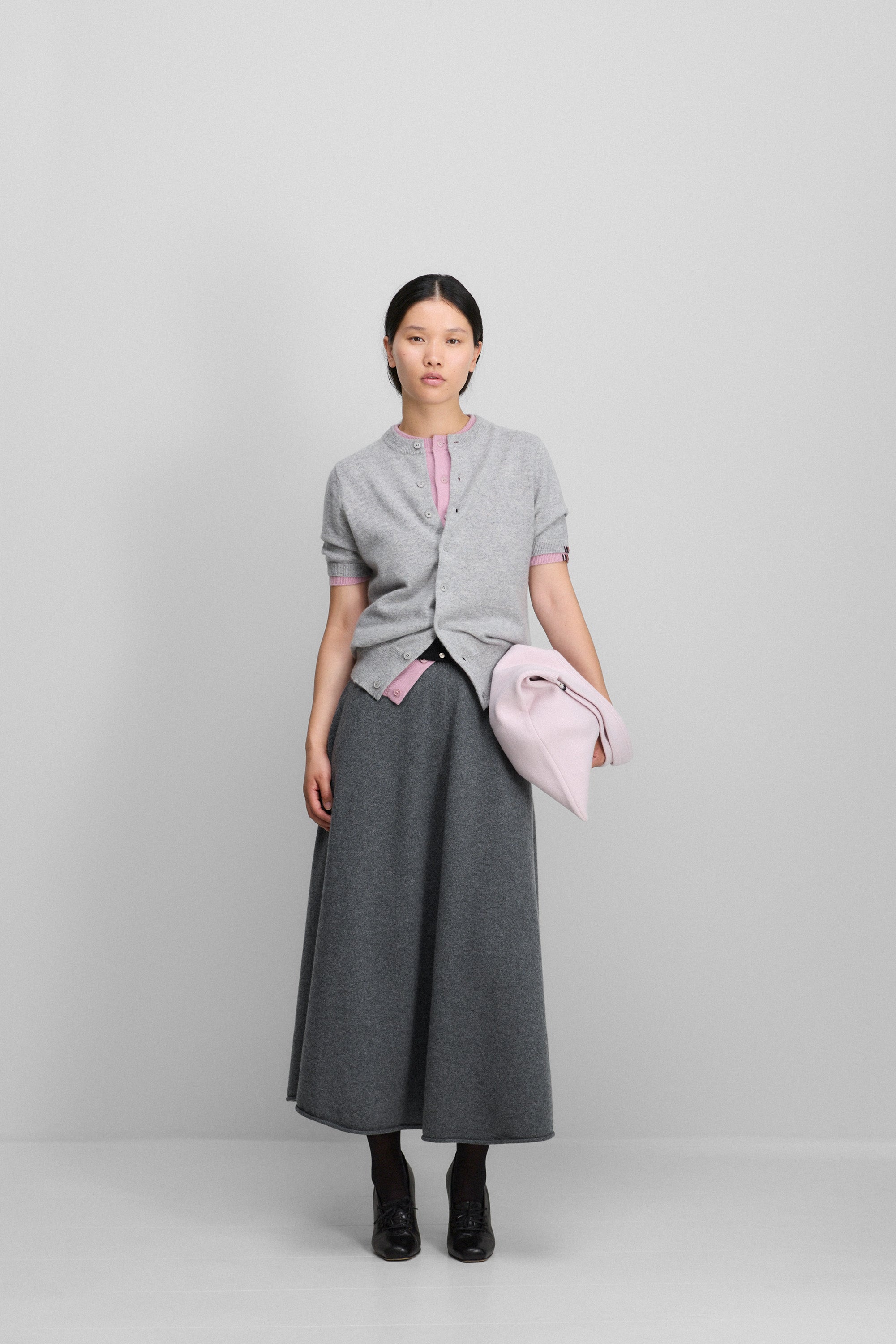 トップス if six was nine MINIMUM CASHMERE C-GRAY If Six Was Nine Grey Distressed Denim Shirt Size M