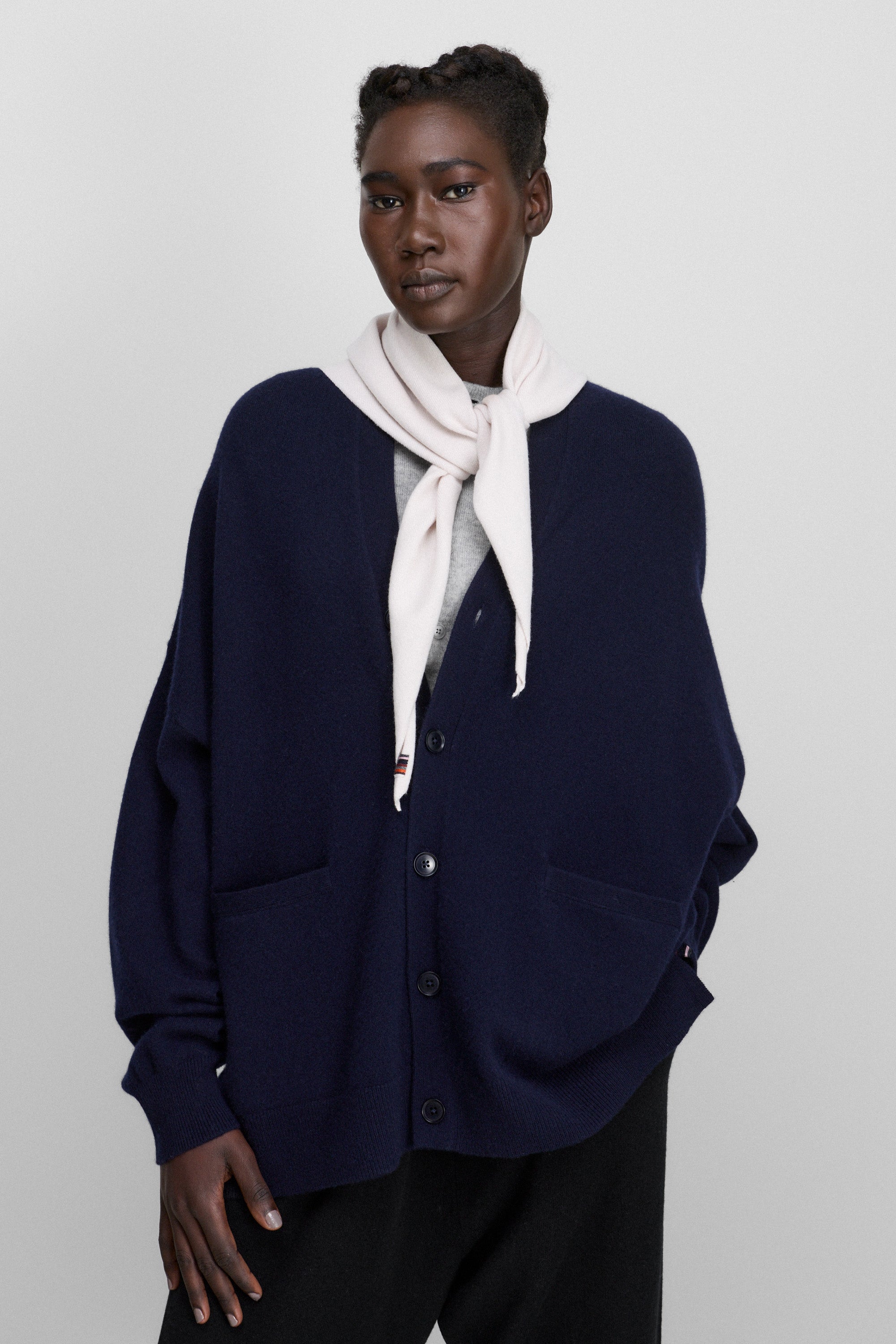 fake suède switching Euro cardigan Fake Suede Cardigan | ThriftTale