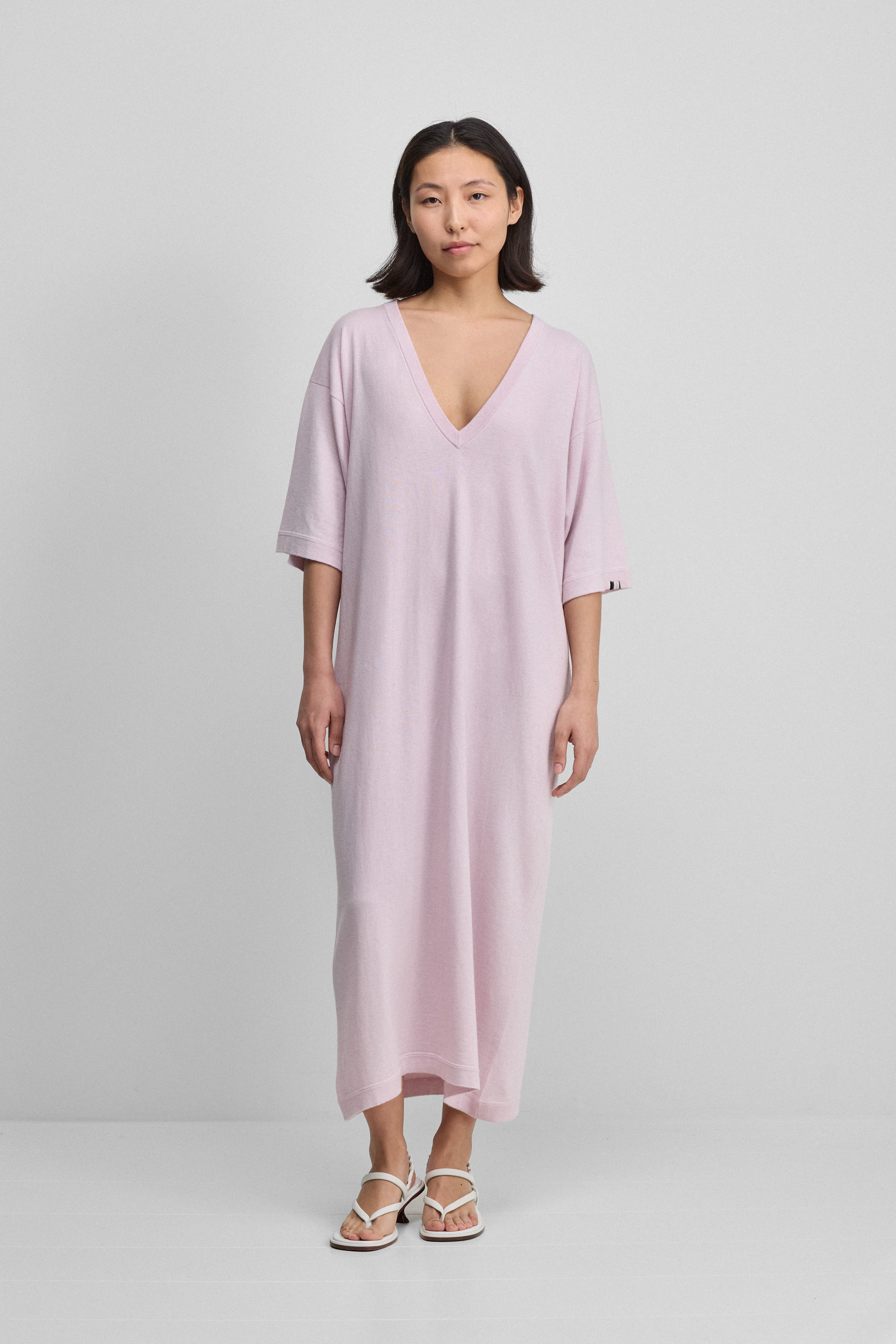 【EXTREME CASHMERE】melange cashmere-blend ミディ ドレス Extreme Cashmere N°289 May Cashmere-blend Maxi Dress - Grey