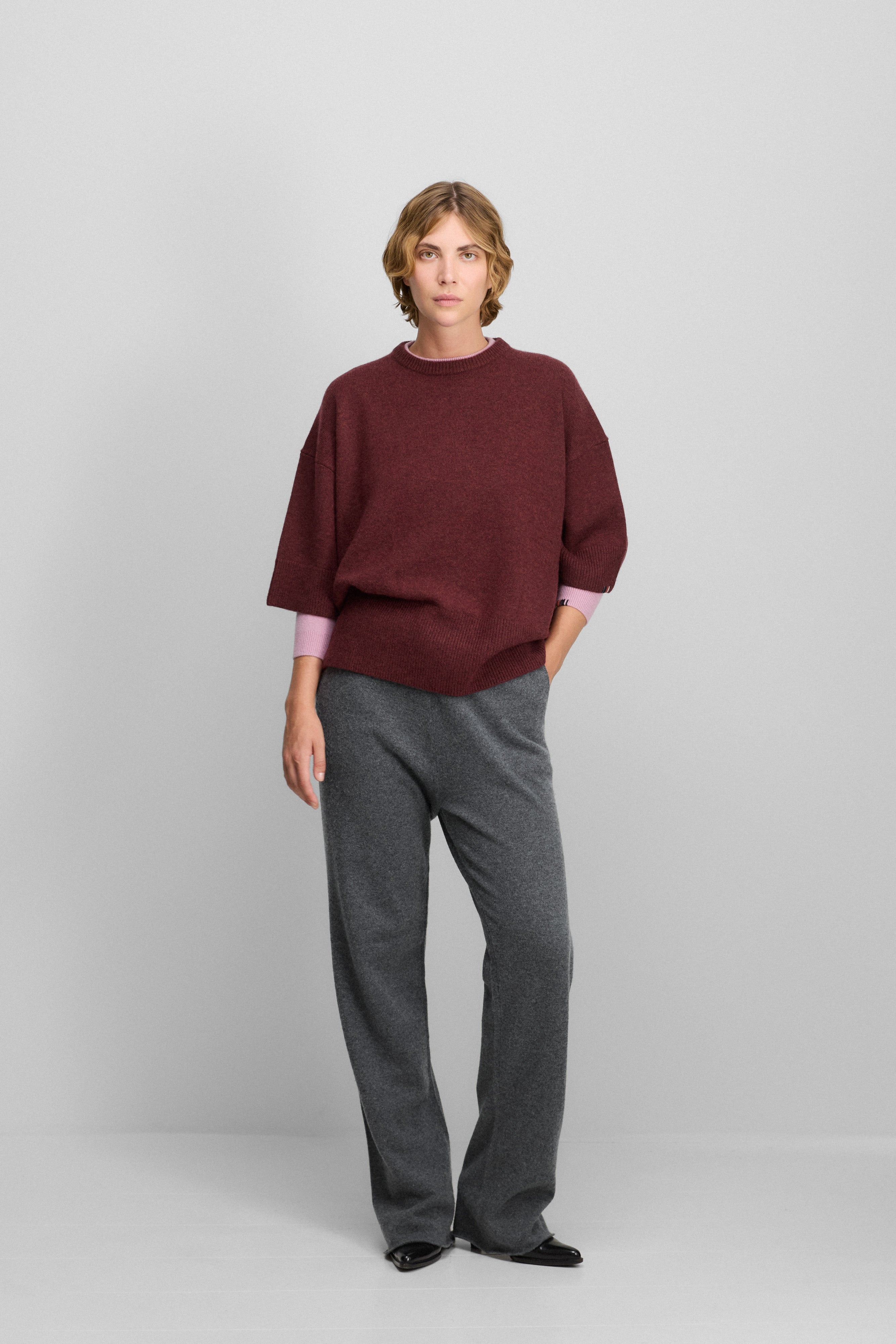 extreme cashmere half sleeve sweater n433 sassie – extreme