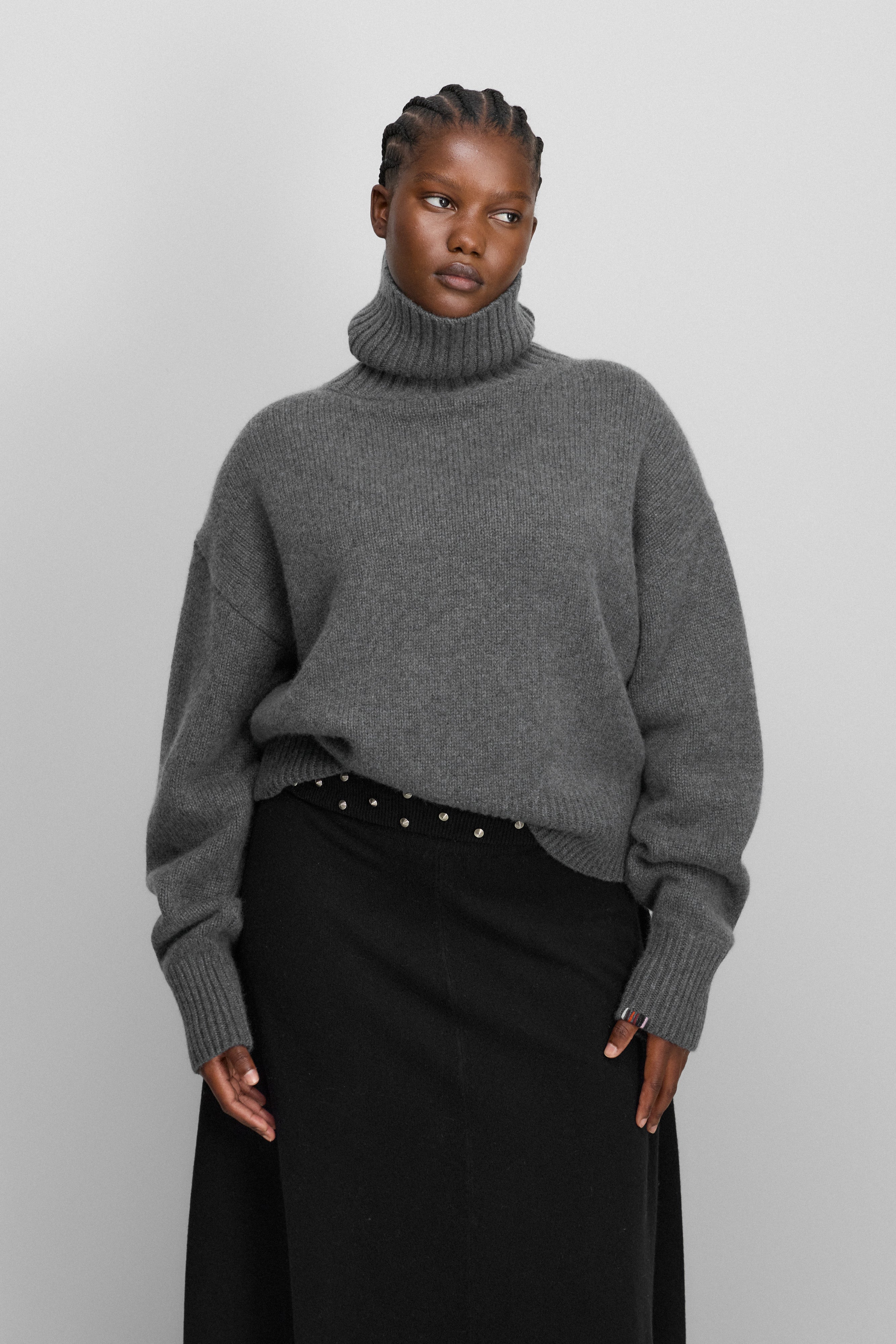 extreme cashmere turtleneck sweater n434 crop xtra – extreme