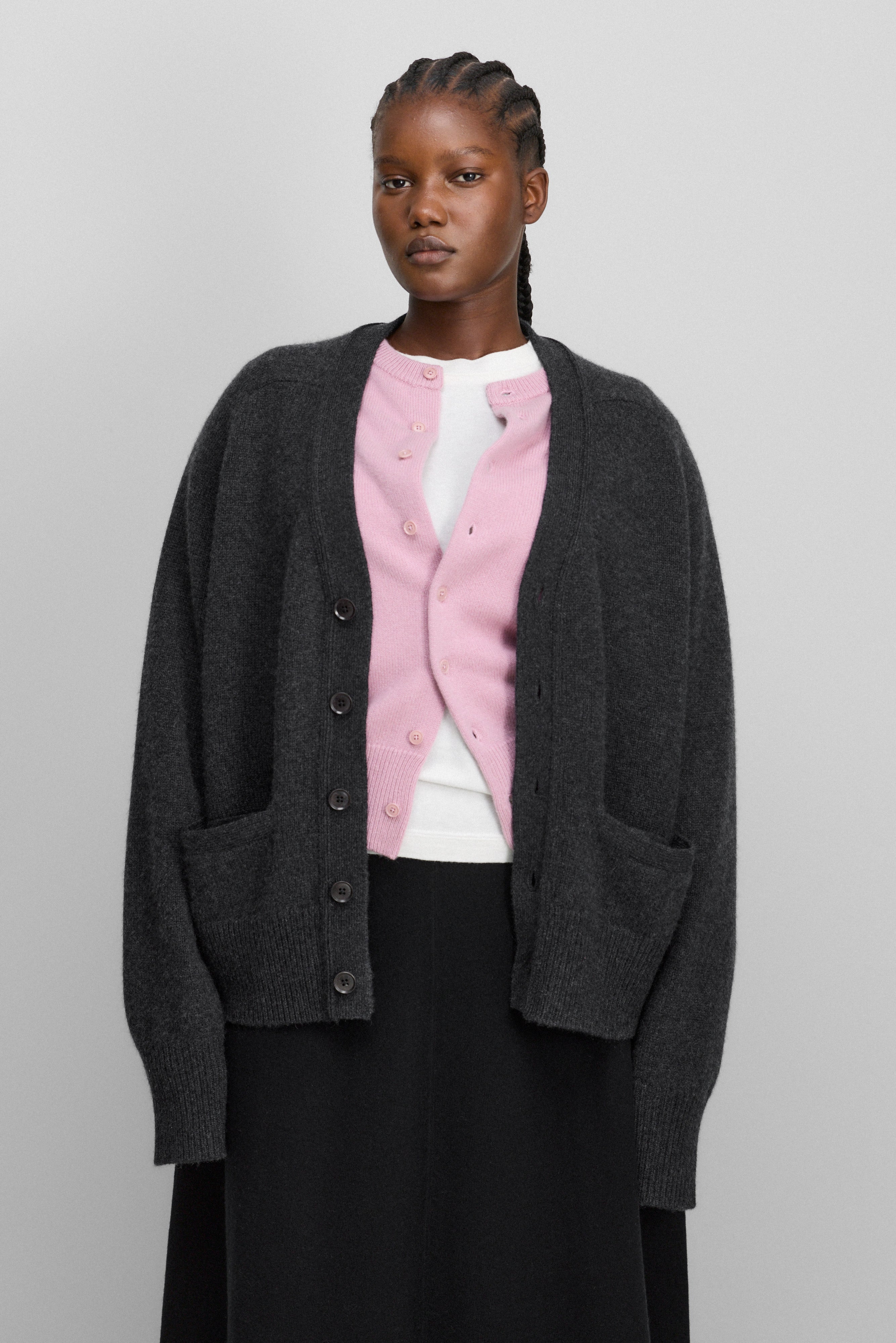 CABaN cotton×cashmere cardigan CABaN Cotton Cashmere Cardigan, Orange