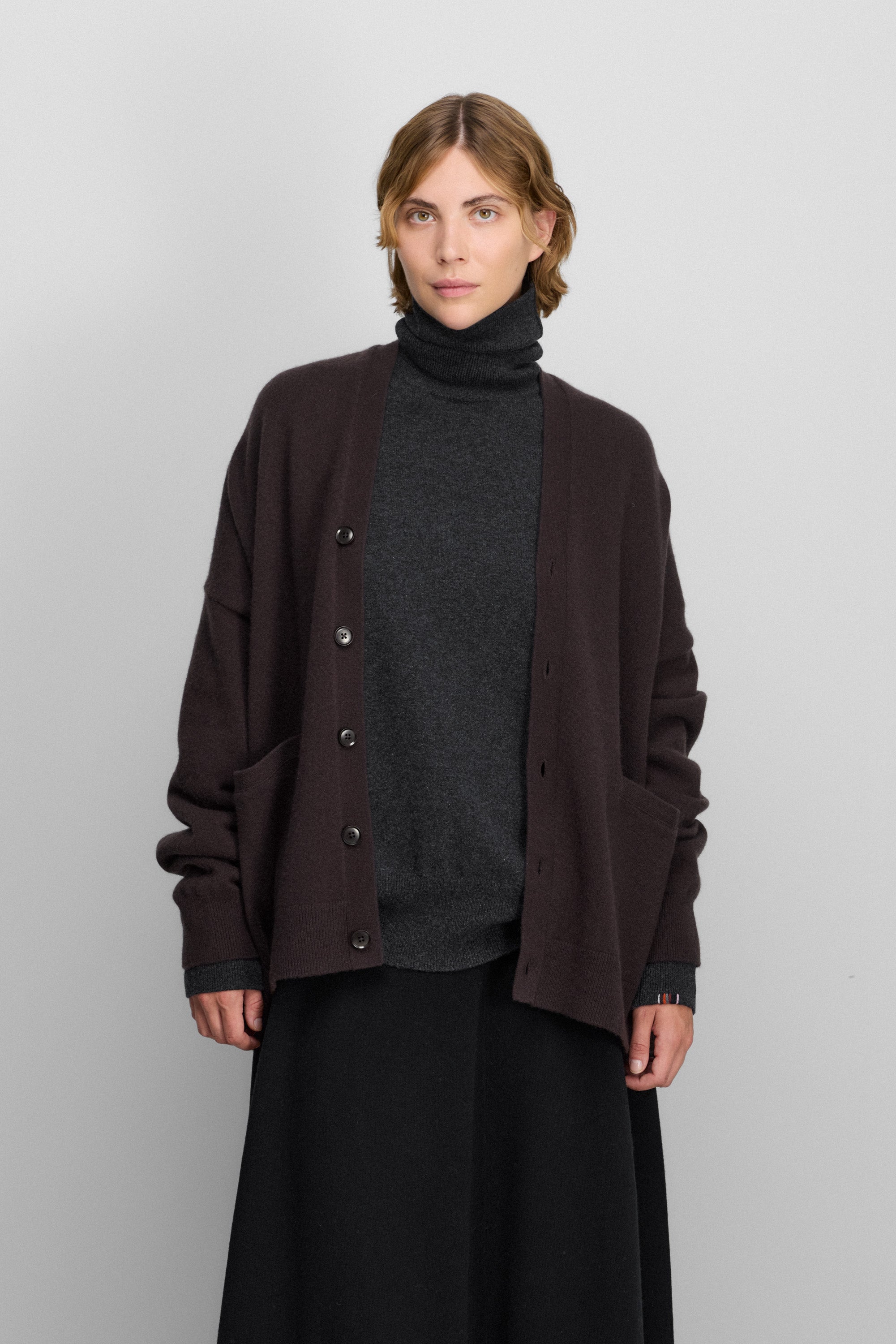 トップス 22SS CASHMERE HARD TWIST KNIT CARDIGAN extreme cashmere cardigan buttons oversized – 24 tokio