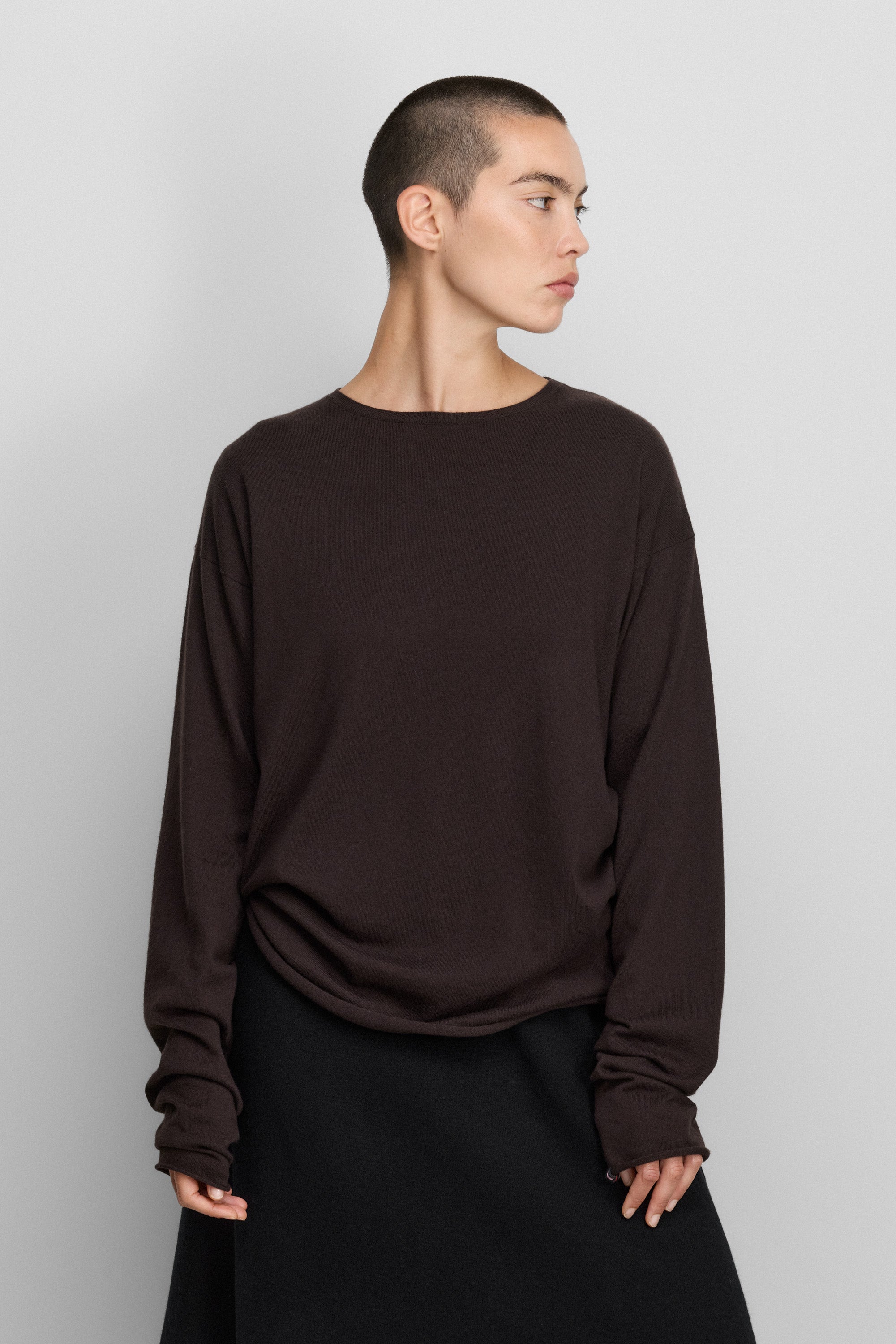 extreme cashmere cotton long-sleeve top – 347 aries