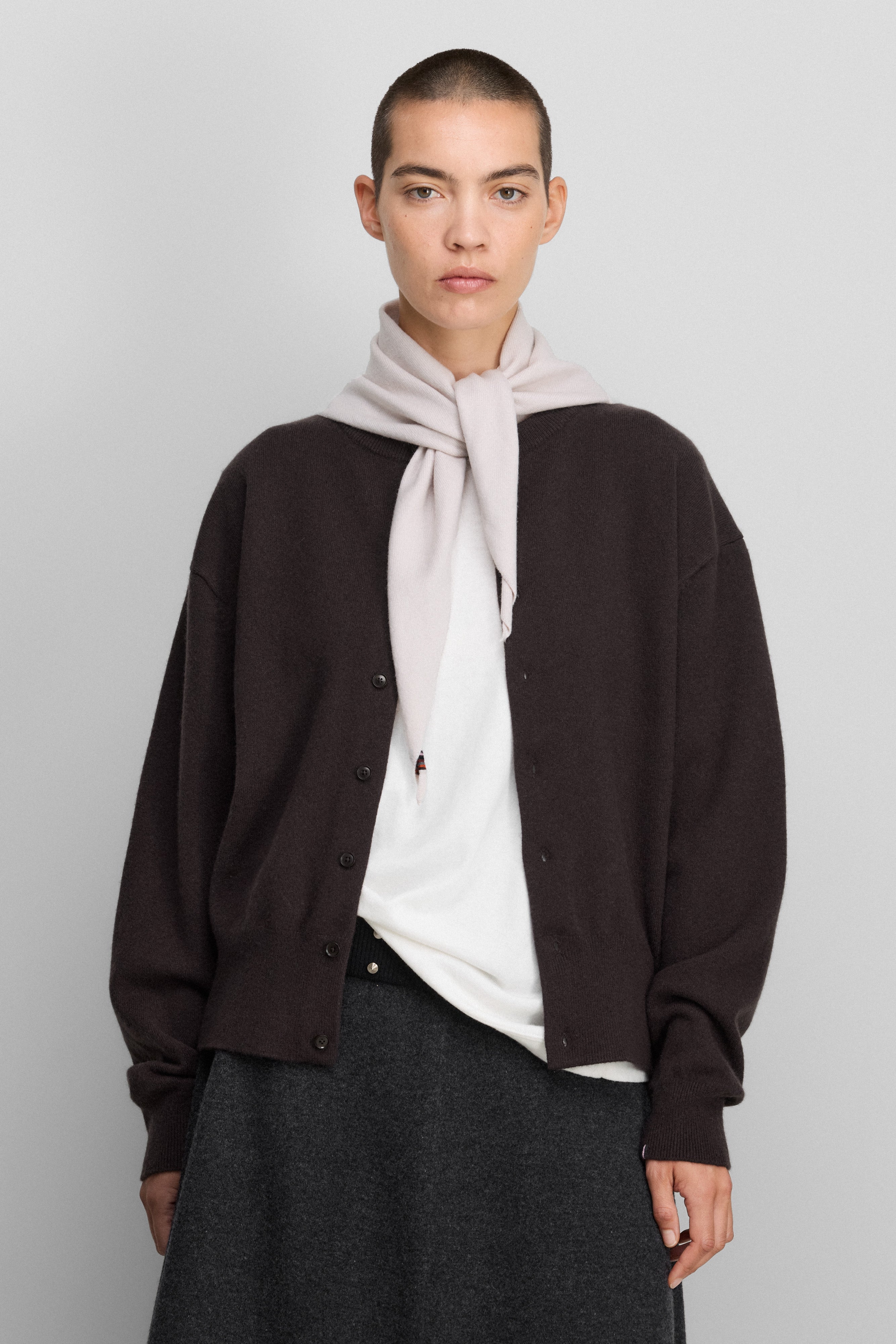 小物 extreme cashmere extreme cashmere crew cardigan button-up – 170 chou