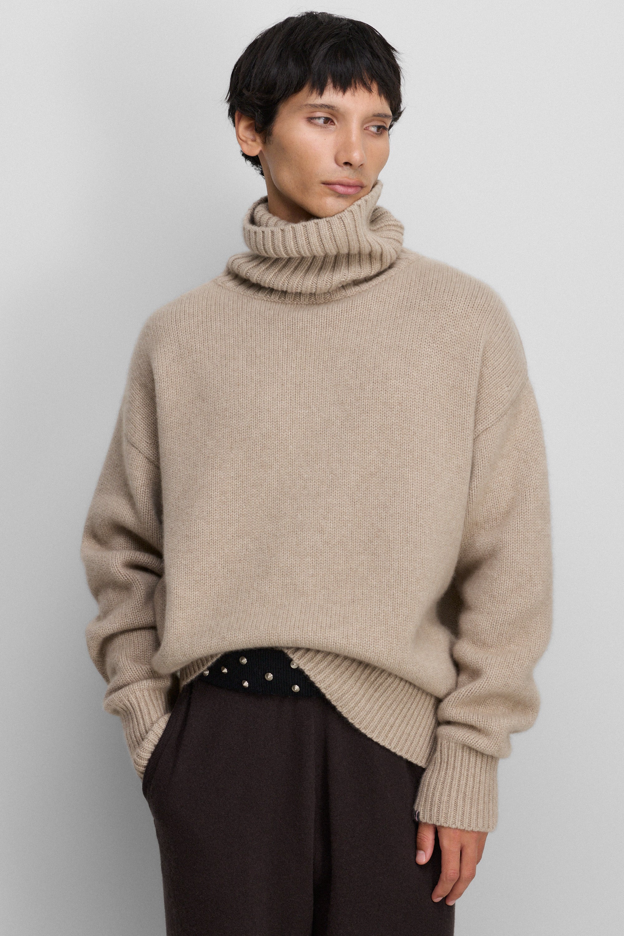 extreme cashmere turtleneck sweater chunky oversize xtra – extreme