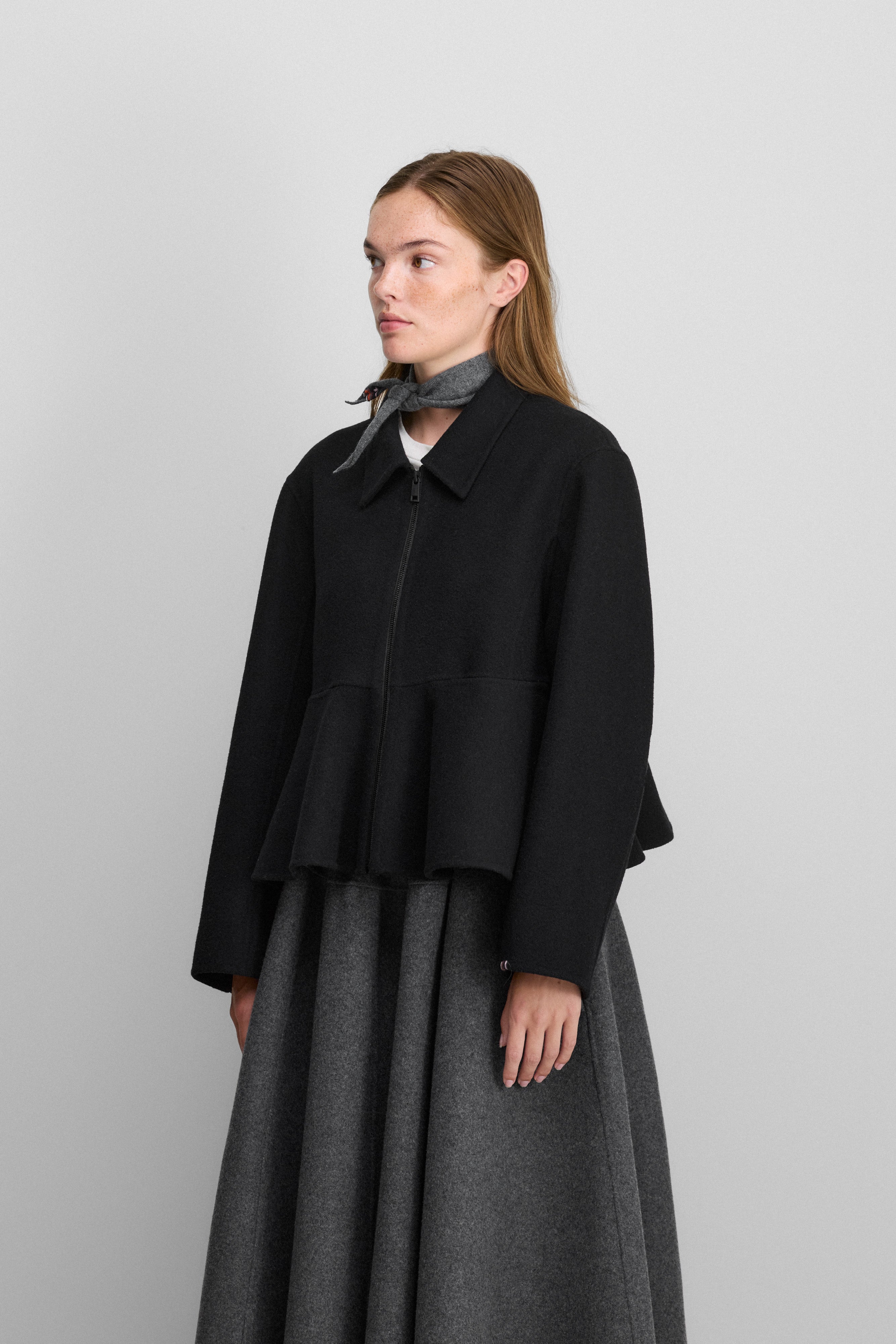 extreme cashmere double-face peplum jacket 442 queen – extreme