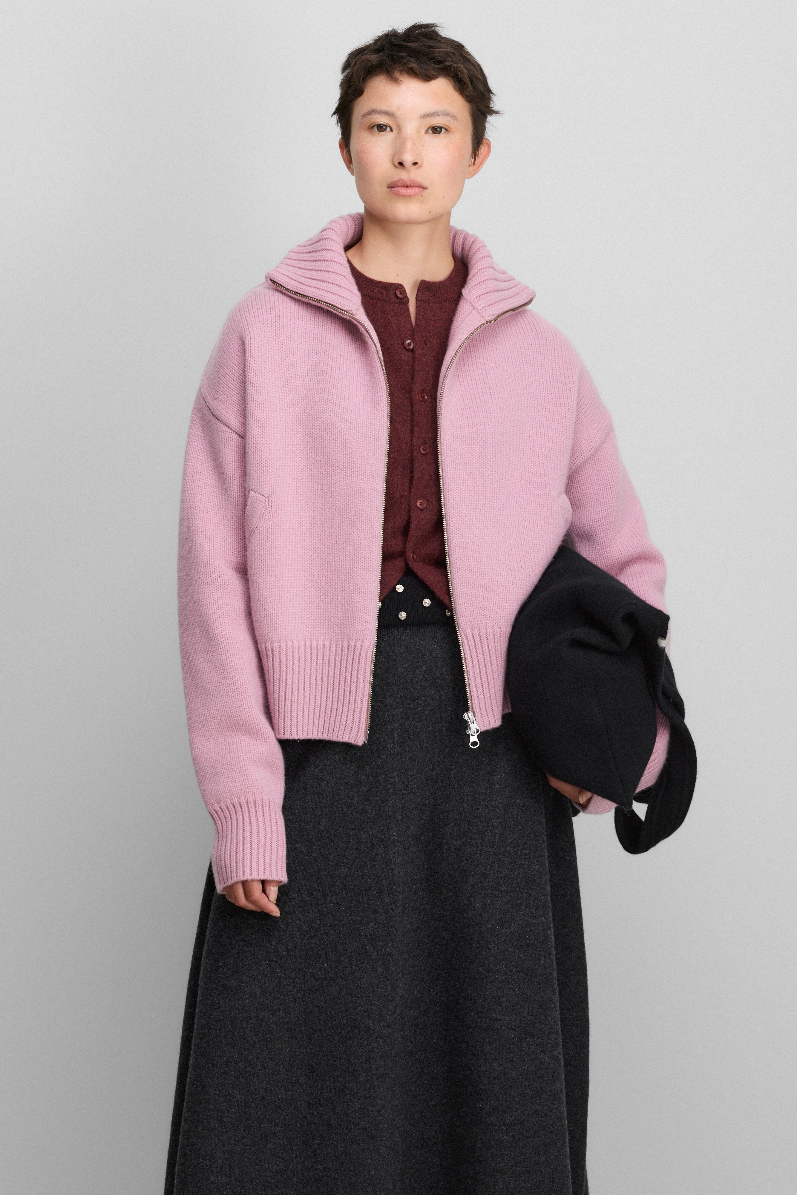 extreme cashmere zip-up cardigan pure 438 xtra fab – extreme