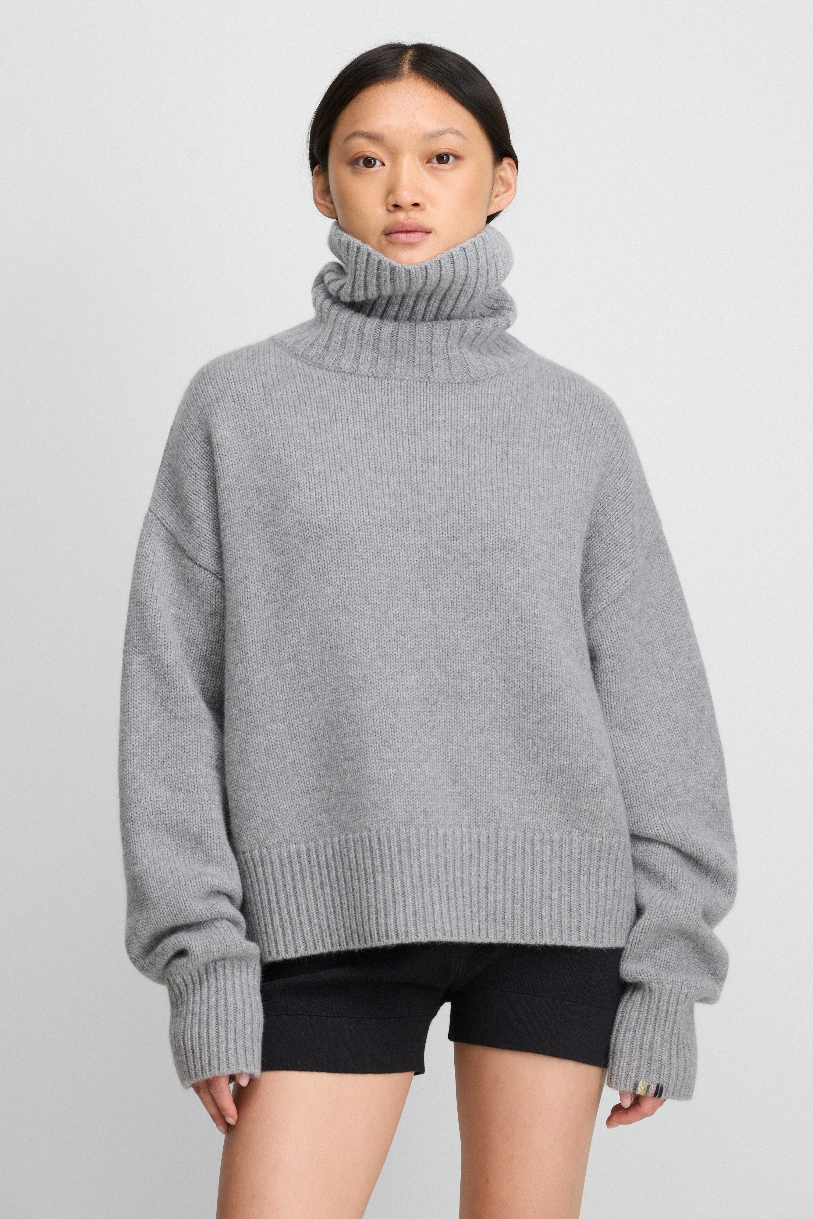 extreme cashmere turtleneck sweater n434 crop xtra – extreme