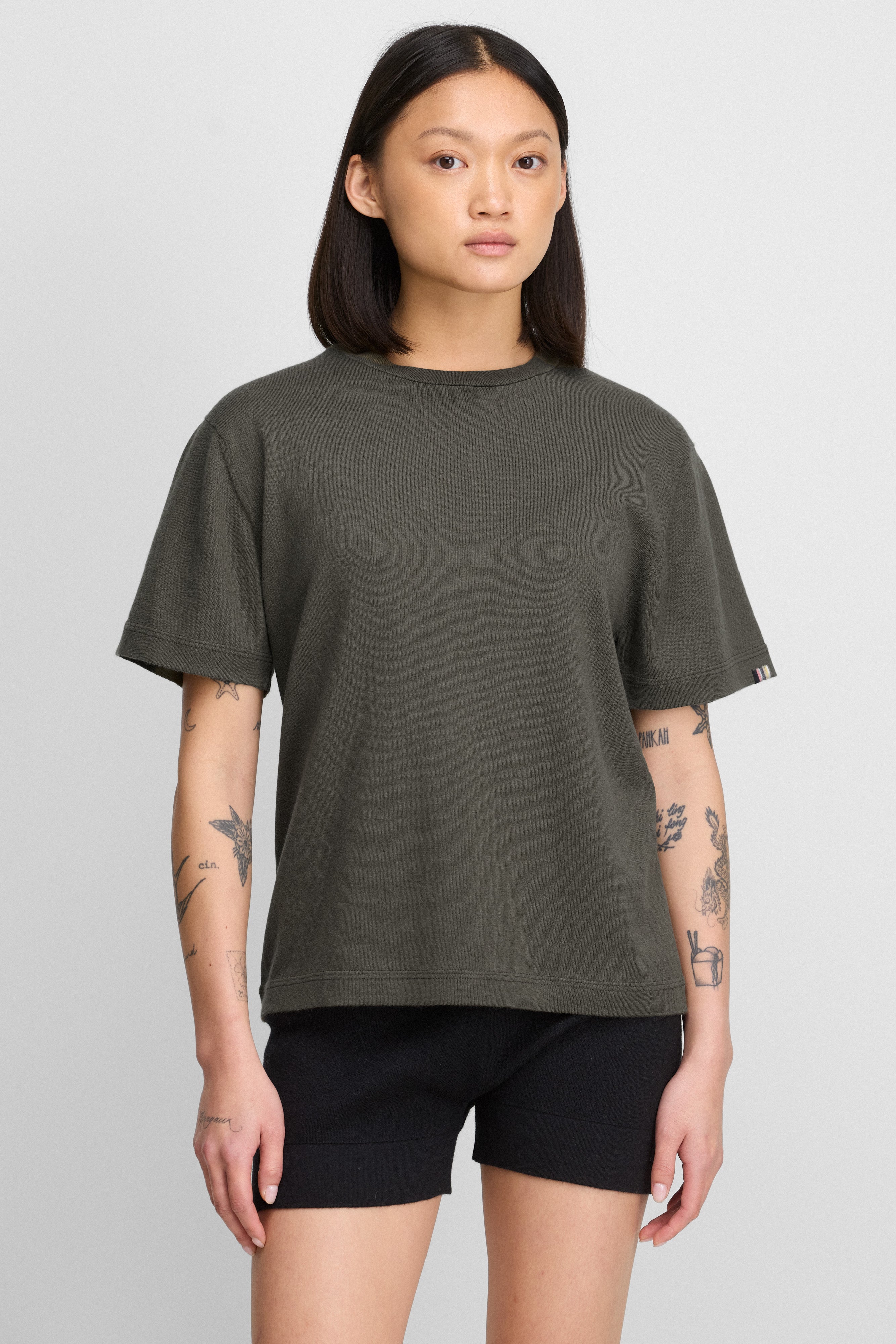 【新品】extreme cashmere コットンカシミヤ Cuba Tシャツ Extreme Cashmere N°268 Cuba ニット Tシャツ | グレー | FARFETCH JP