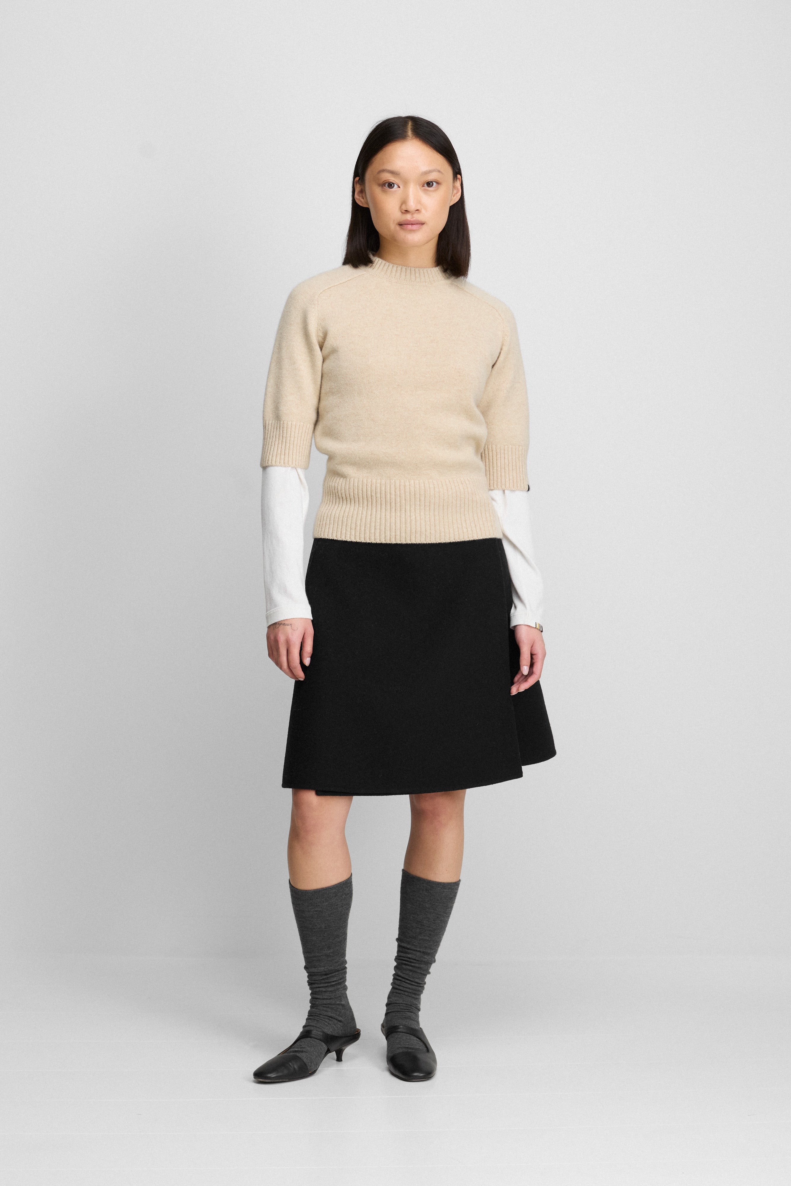 extreme cashmere double-face mini skirt 465 line – extreme cashmere x