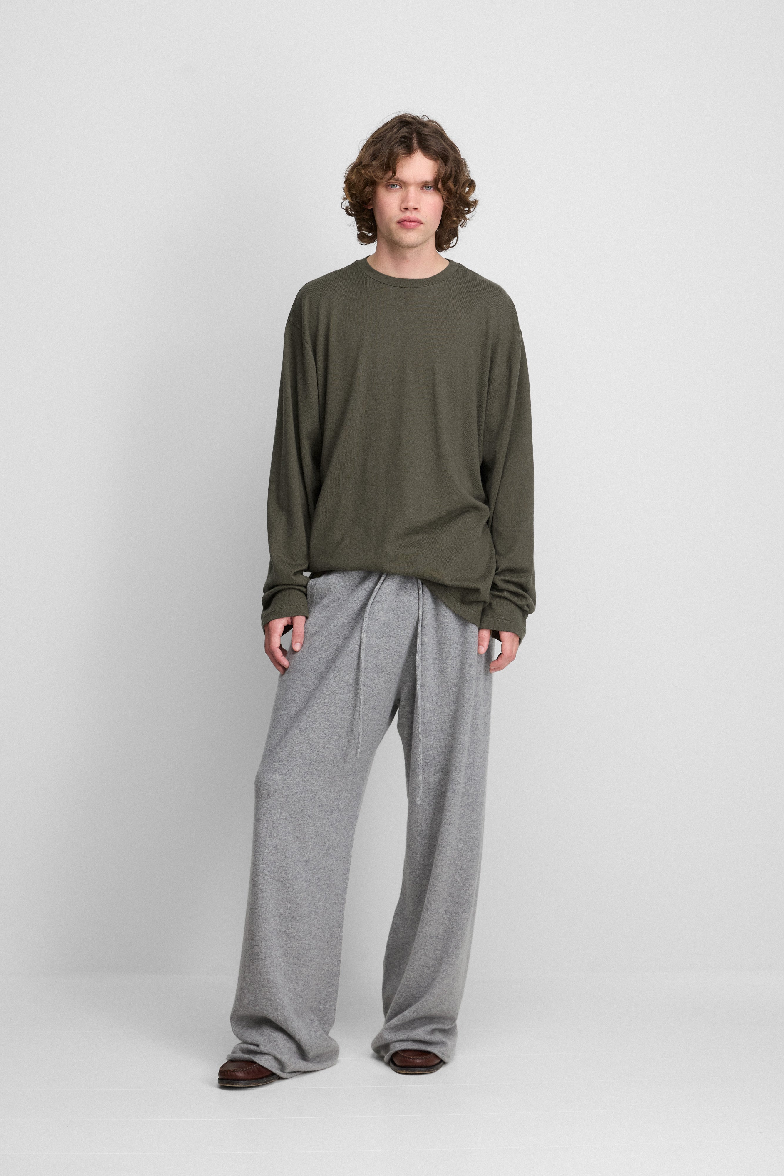 extreme cashmere cotton long-sleeved top – 452 rock – extreme