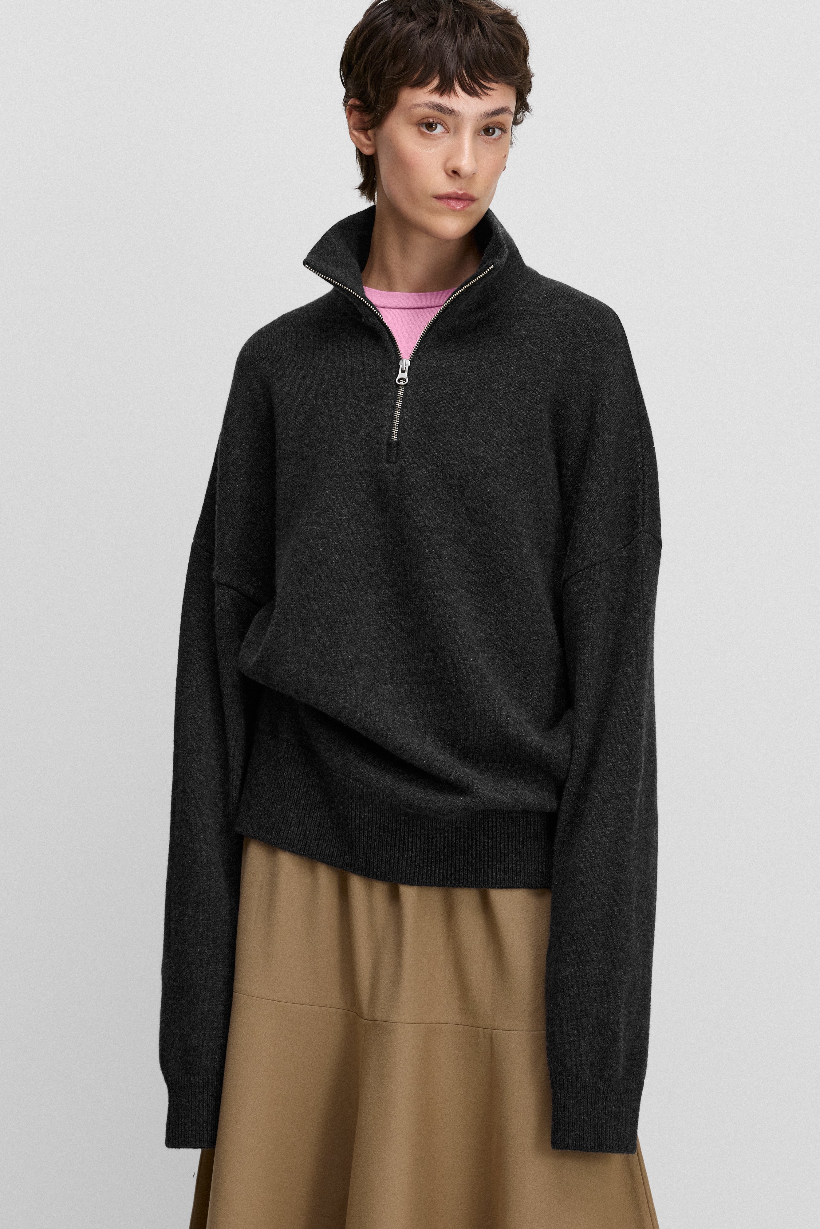 extreme cashmere half-zip sweater unisex – 235 hike – extreme
