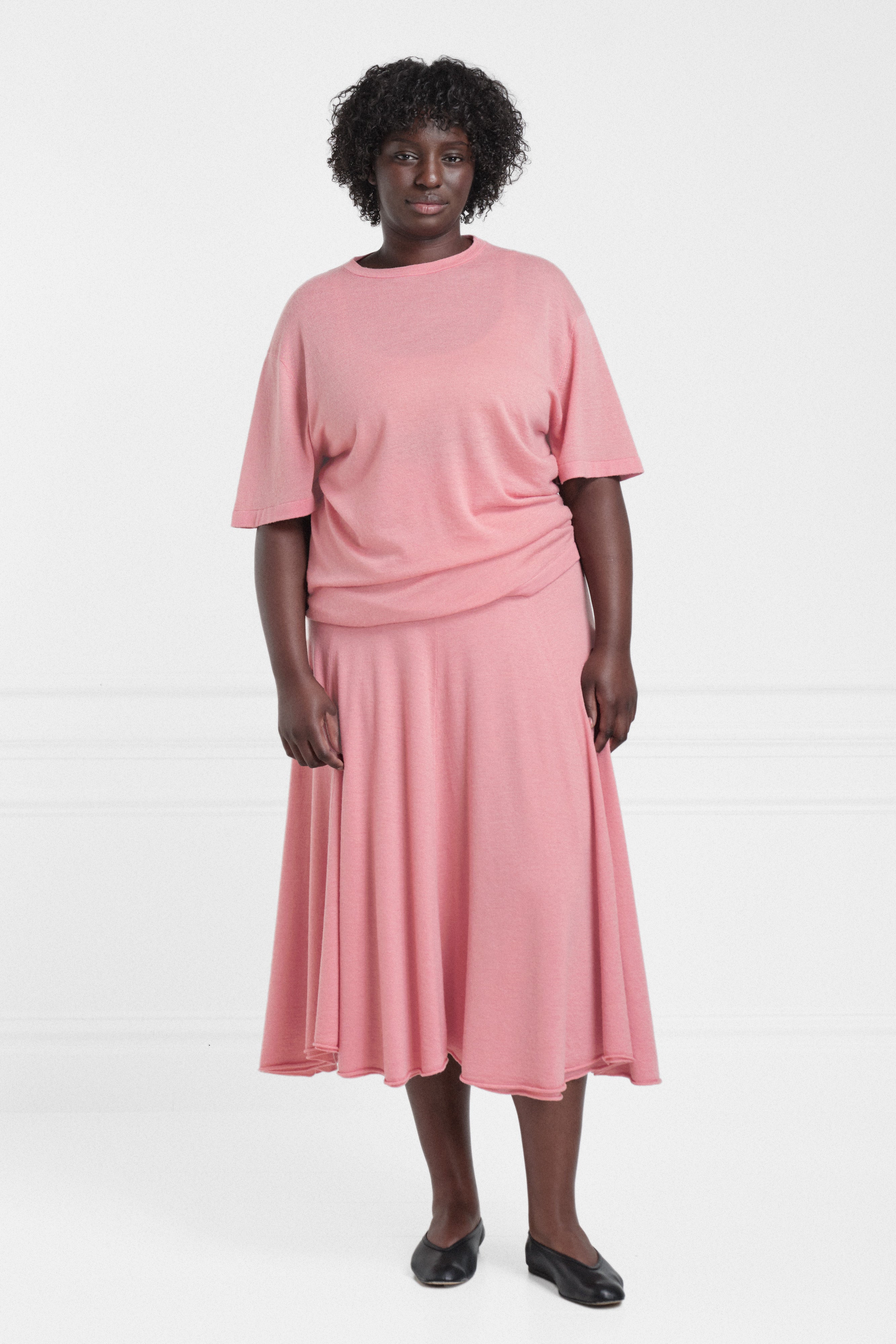 extreme cashmere midi circle skirt pure 366 spin