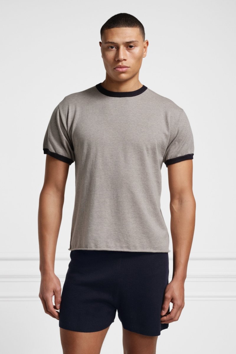 Grey Cotton-blend jersey shorts, Extreme Cashmere