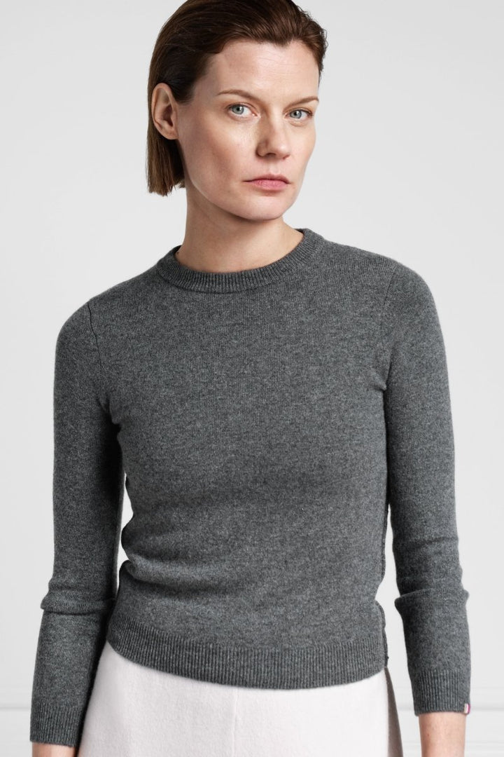 Cashmere Saddle Sleeve Crewneck